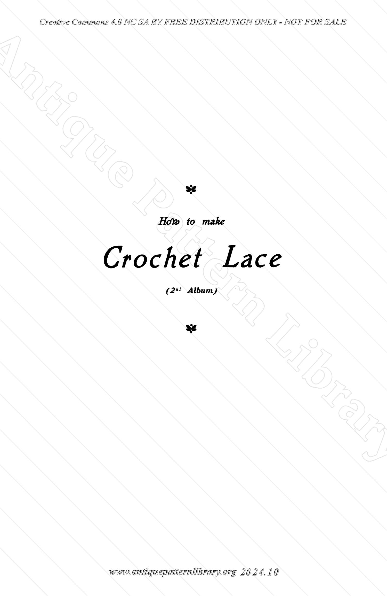 B-JA002 How to Make Crochet Lace, 2nd Album, Collection C.B.