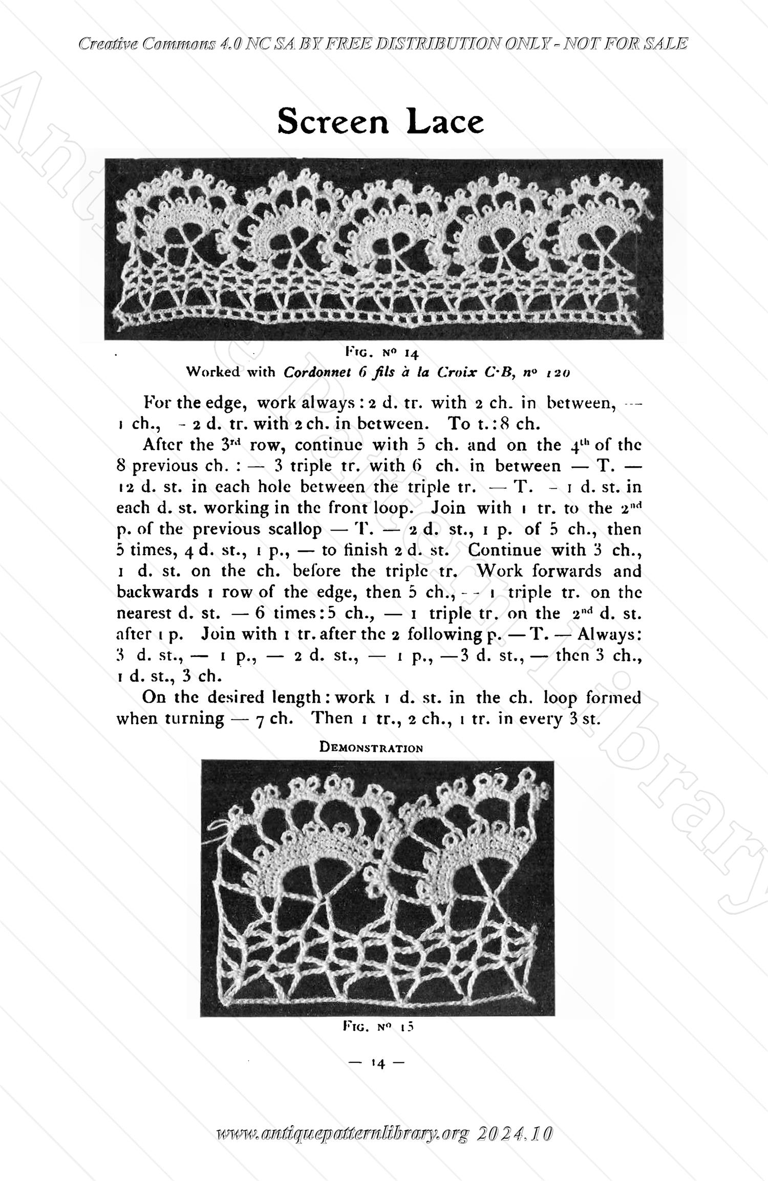 B-JA002 How to Make Crochet Lace, 2nd Album, Collection C.B.