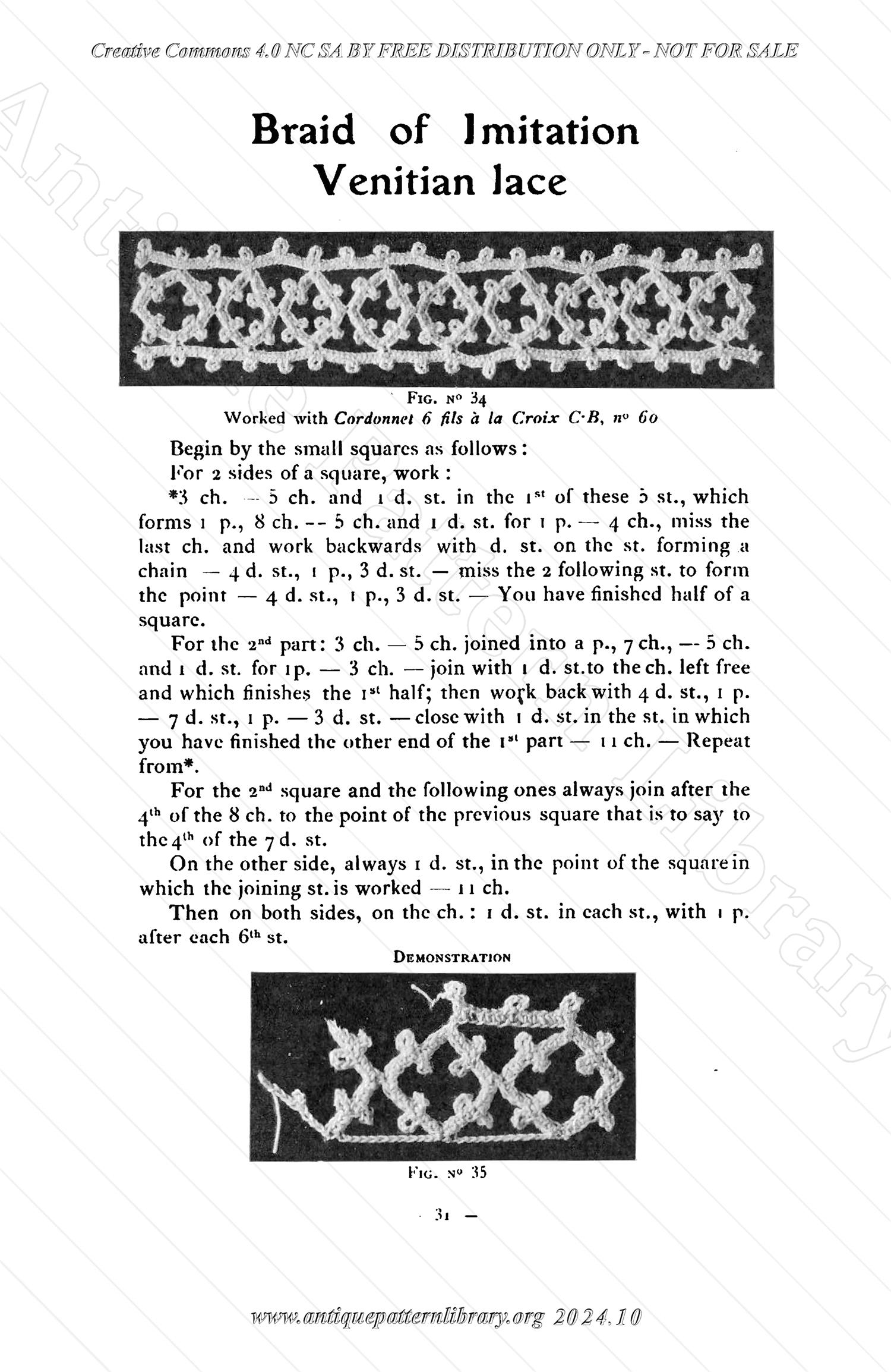 B-JA002 How to Make Crochet Lace, 2nd Album, Collection C.B.