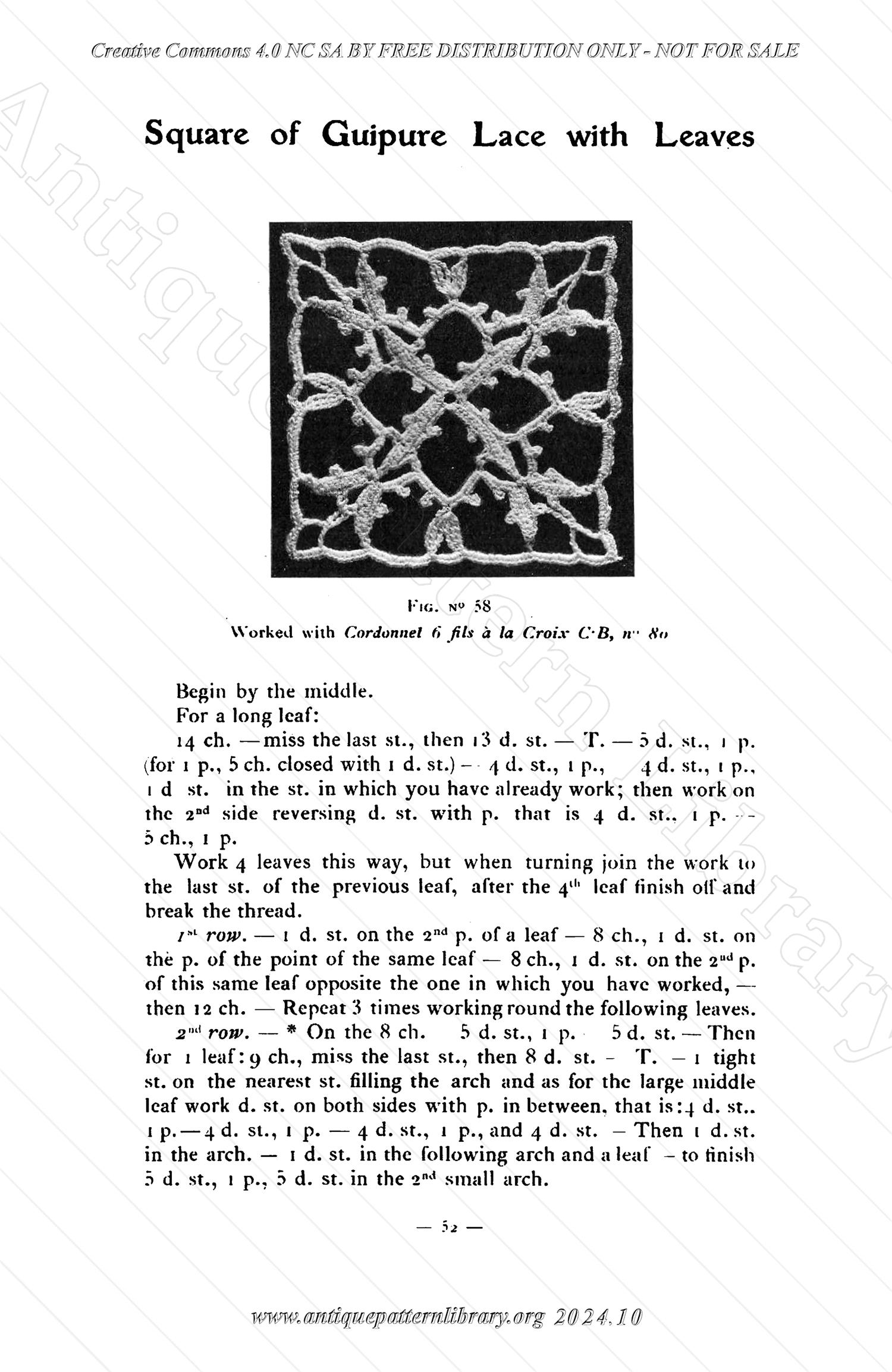 B-JA002 How to Make Crochet Lace, 2nd Album, Collection C.B.