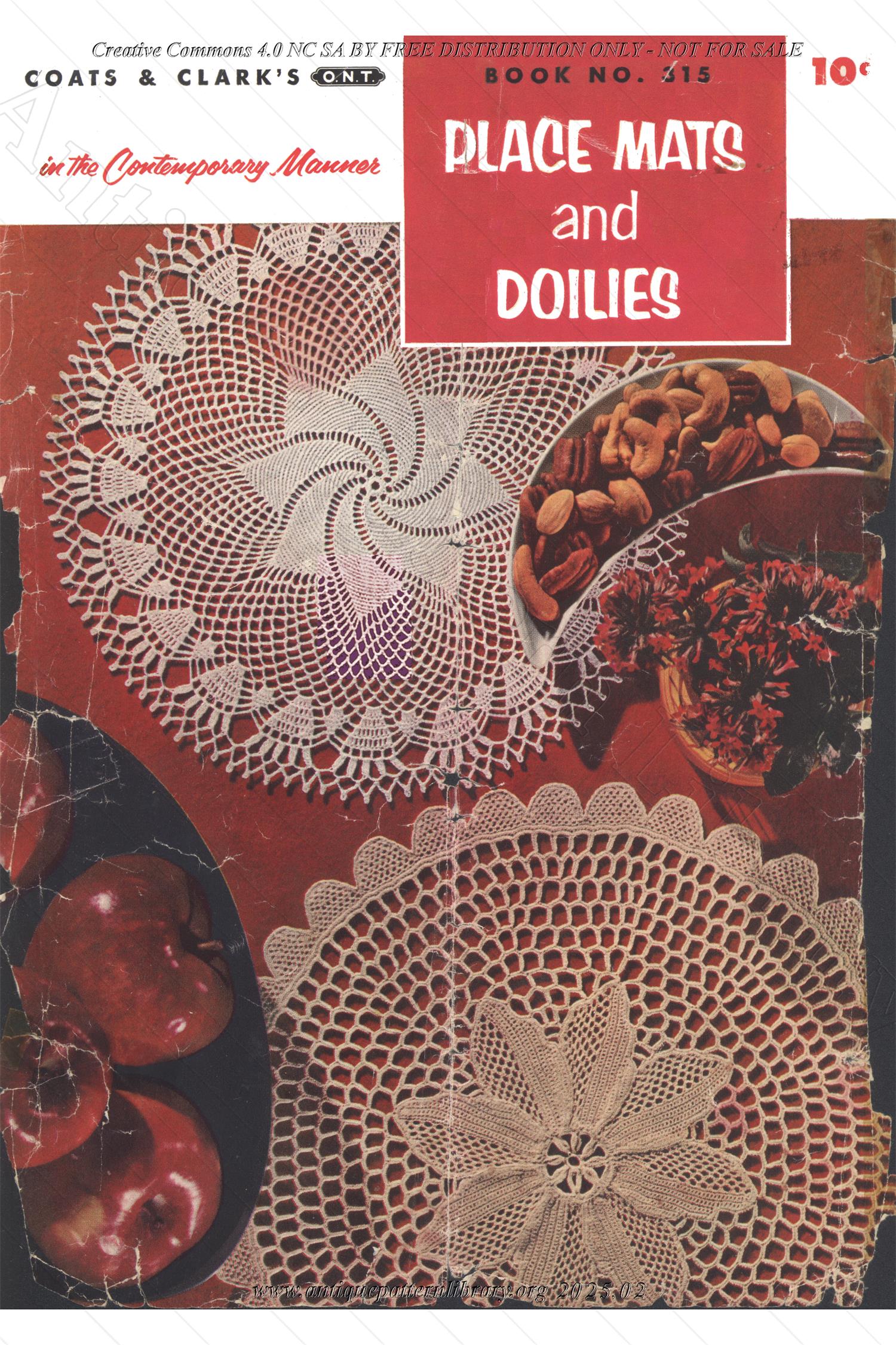 B-JA127 Place Mats and Doilies in the Contemporary Manner