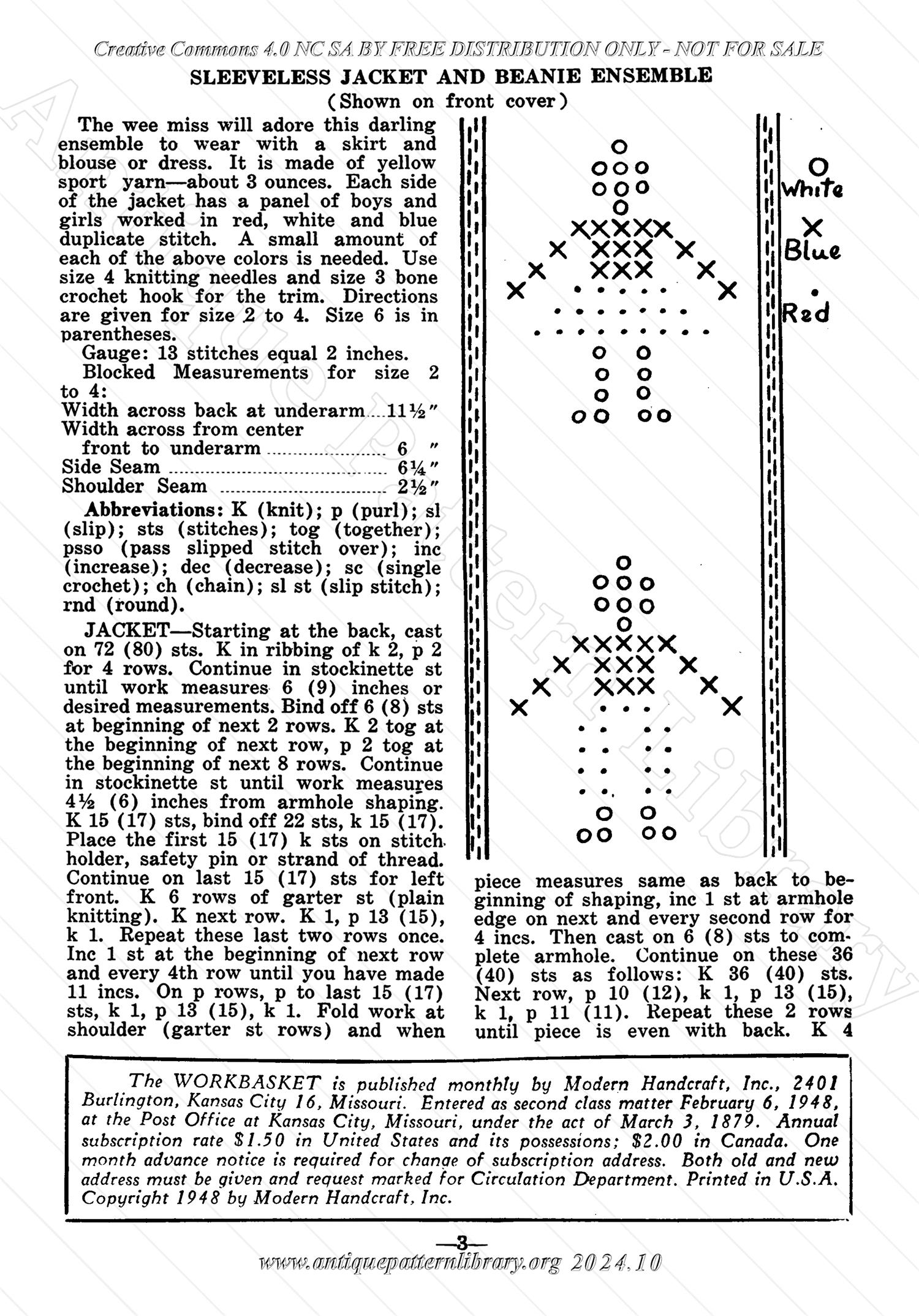 I-WB142 The Workbasket Volume 14 November 1948 No. 2