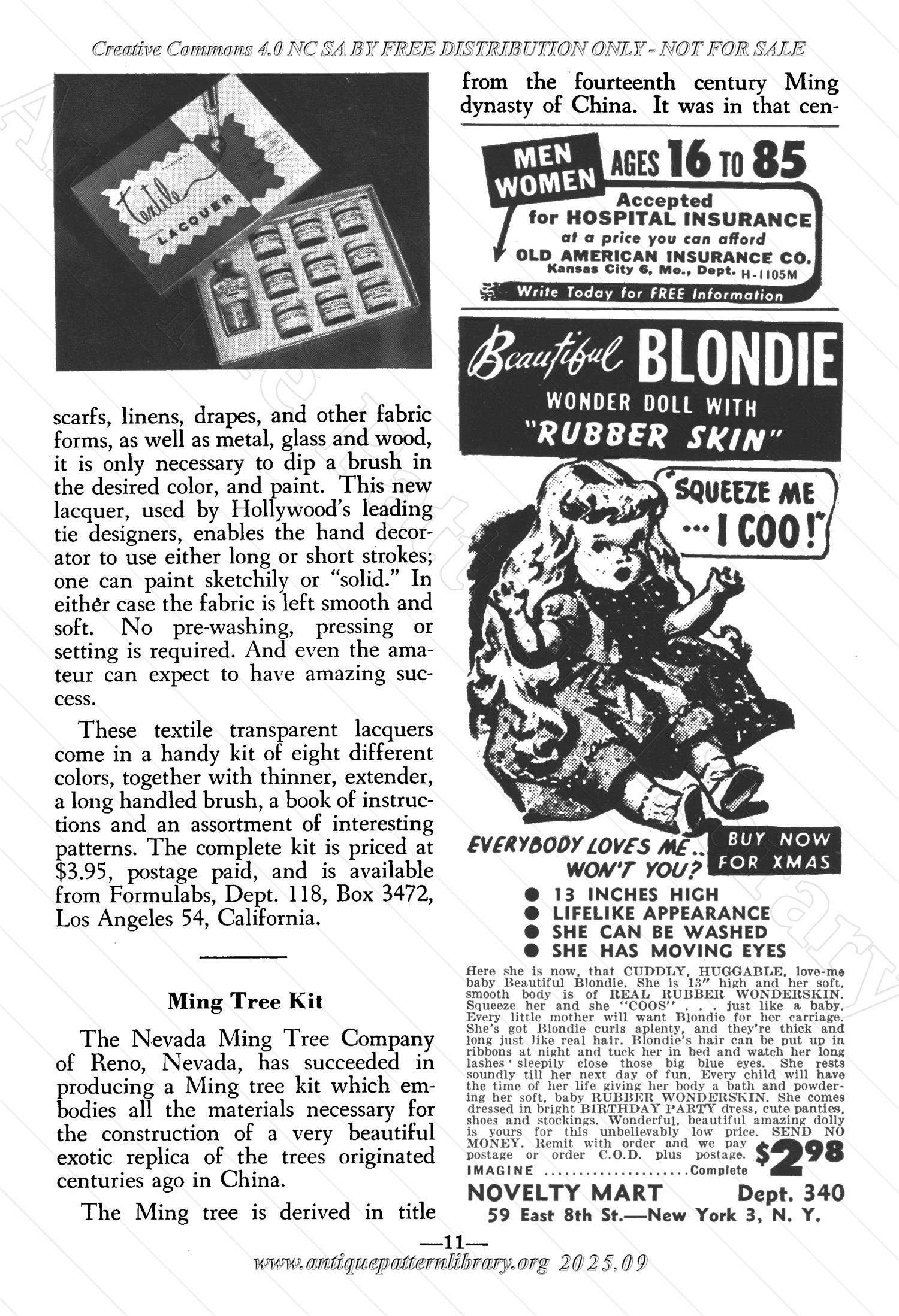 I-WB152 The Workbasket Volume 15 November 1949  No. 2