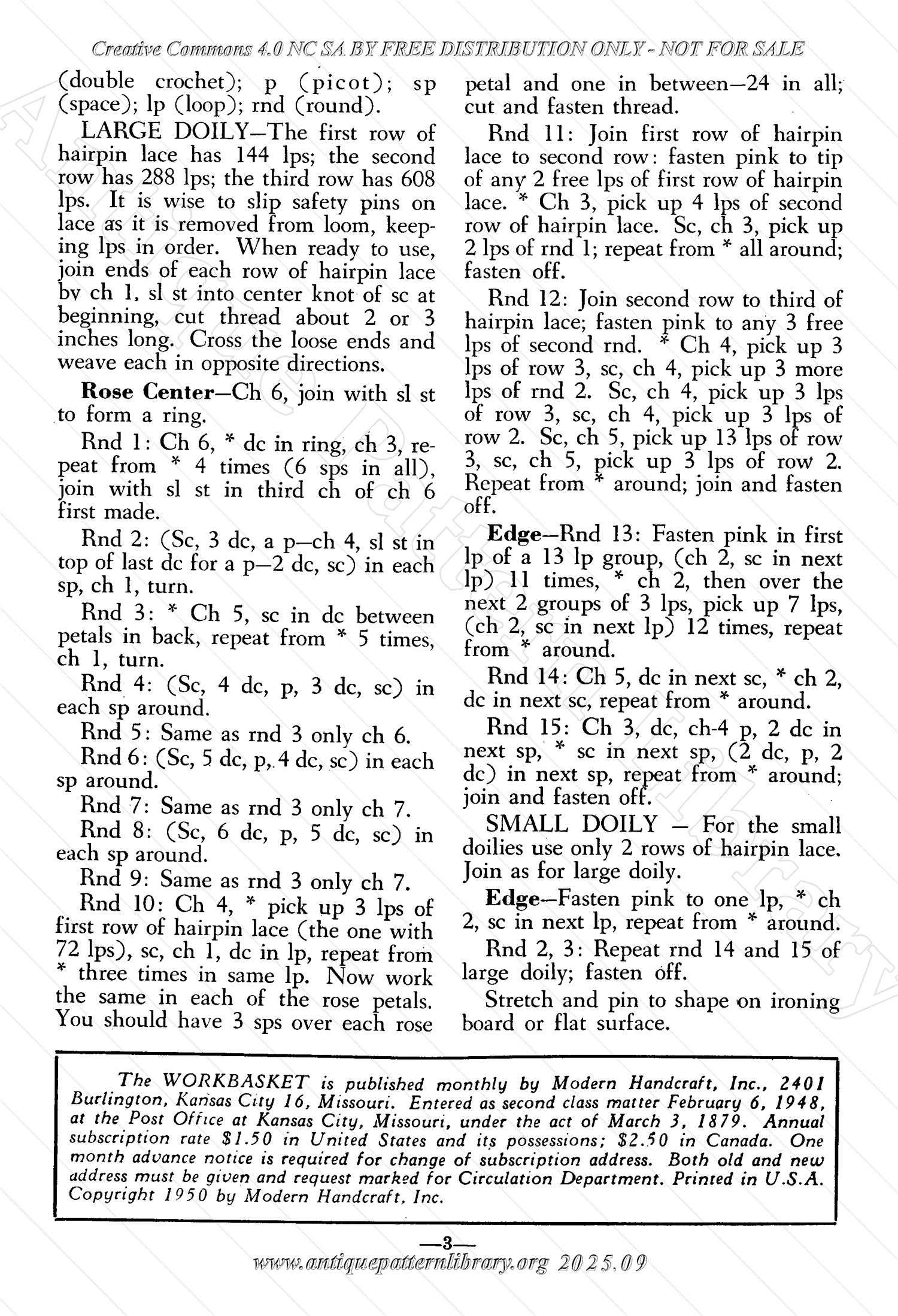 I-WB161 The Workbasket Volume 16 October 1950 Number 1