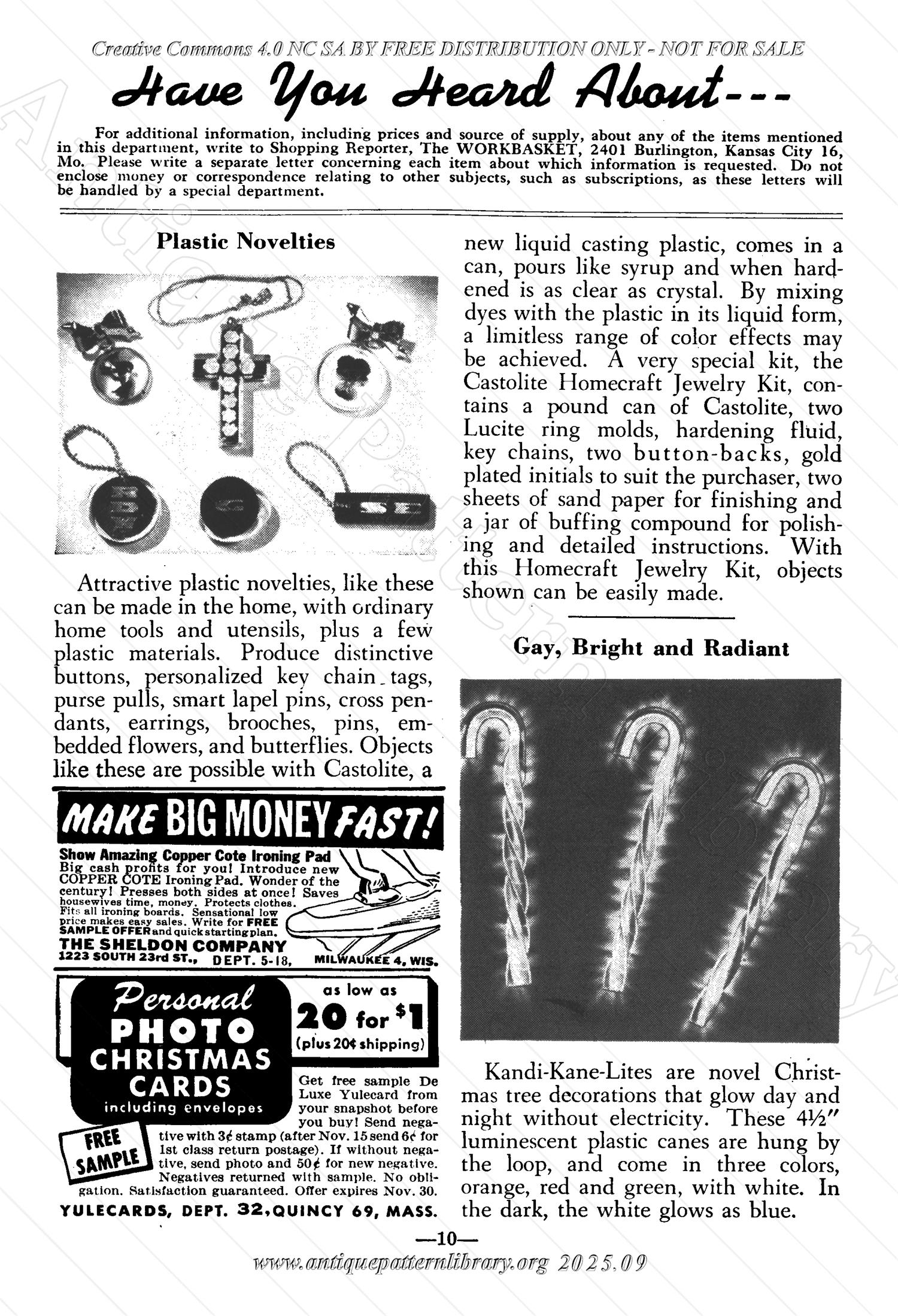 I-WB161 The Workbasket Volume 16 October 1950 Number 1