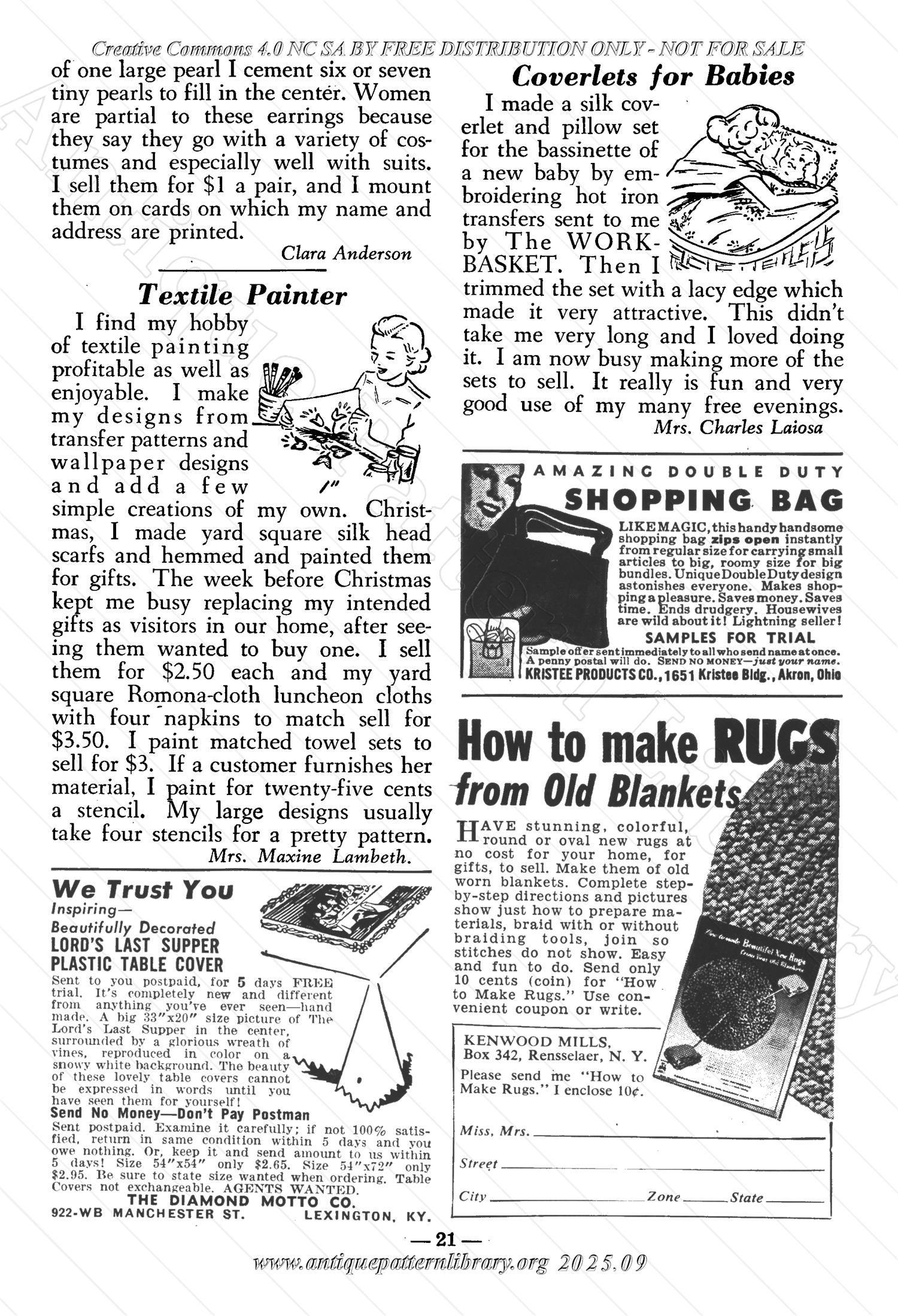 I-WB161 The Workbasket Volume 16 October 1950 Number 1