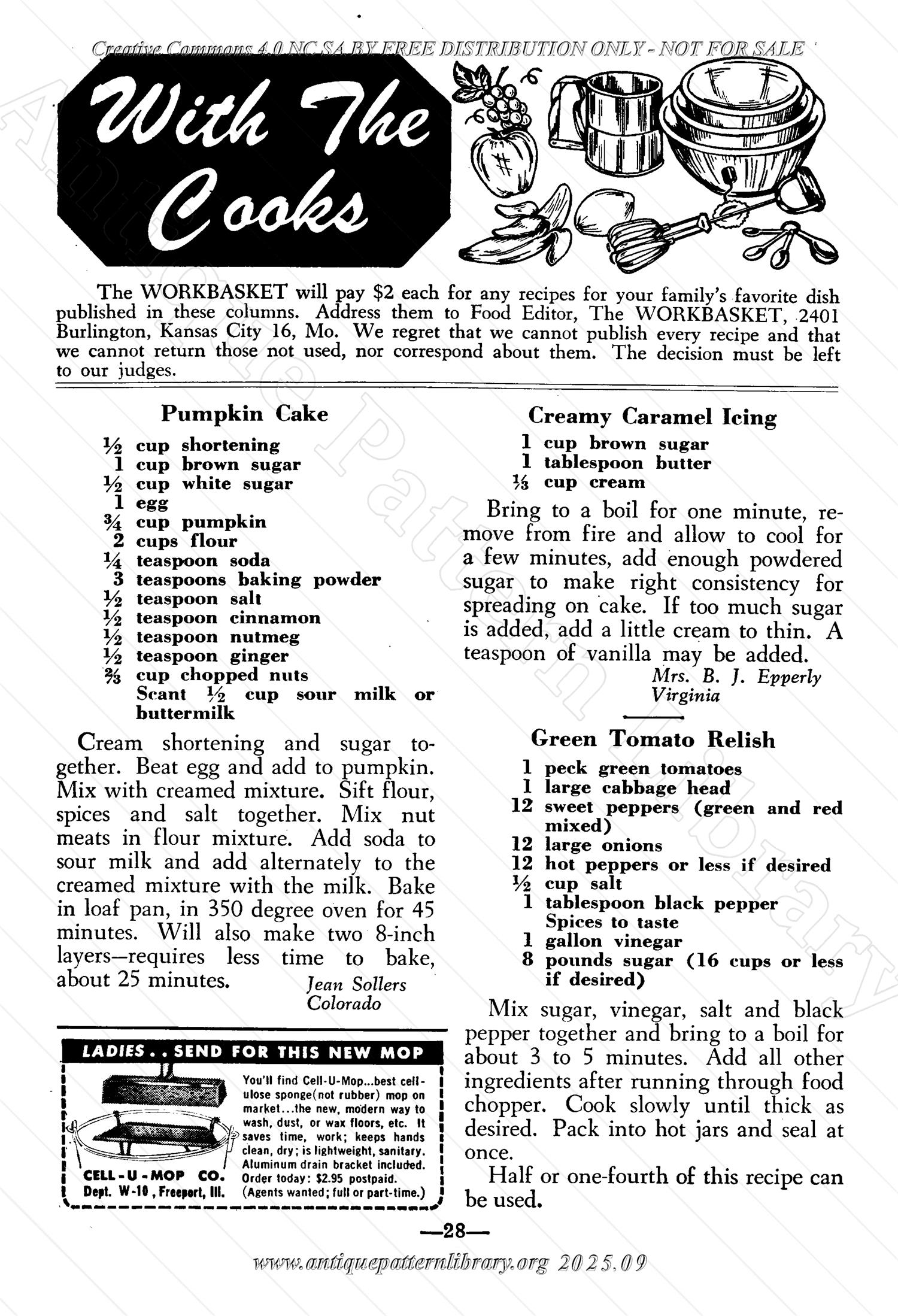 I-WB161 The Workbasket Volume 16 October 1950 Number 1