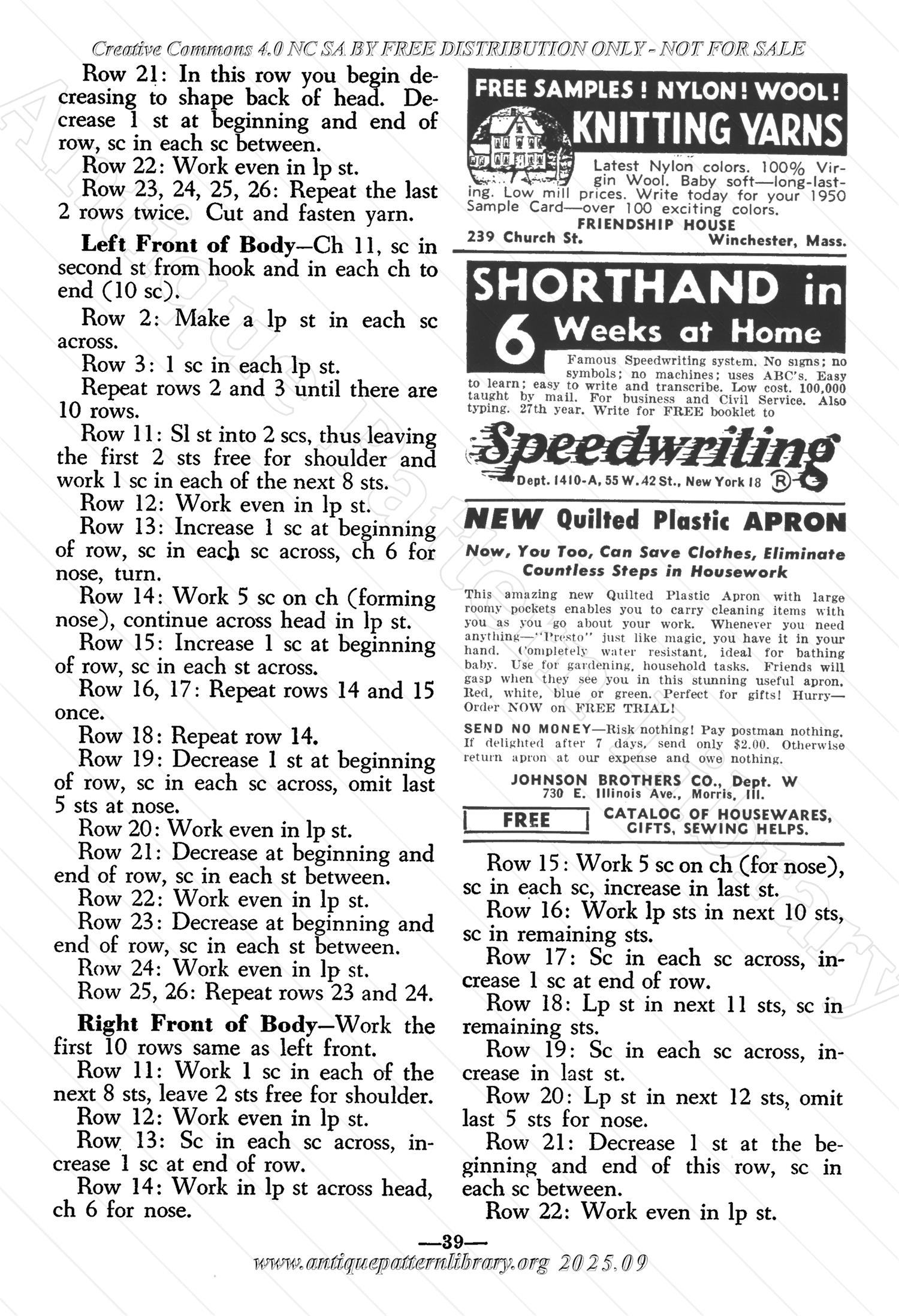 I-WB161 The Workbasket Volume 16 October 1950 Number 1