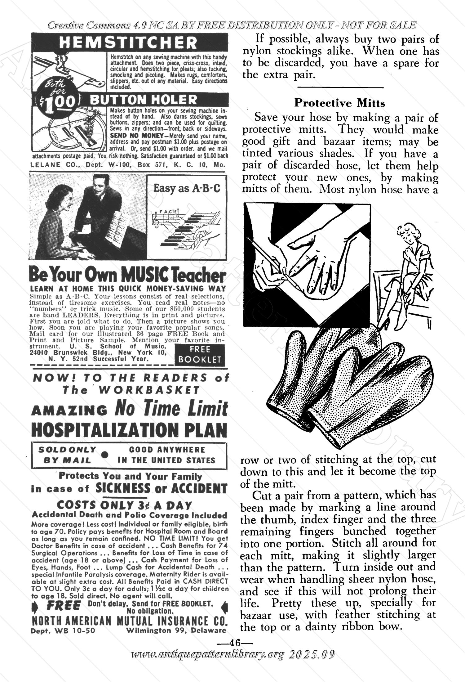 I-WB161 The Workbasket Volume 16 October 1950 Number 1