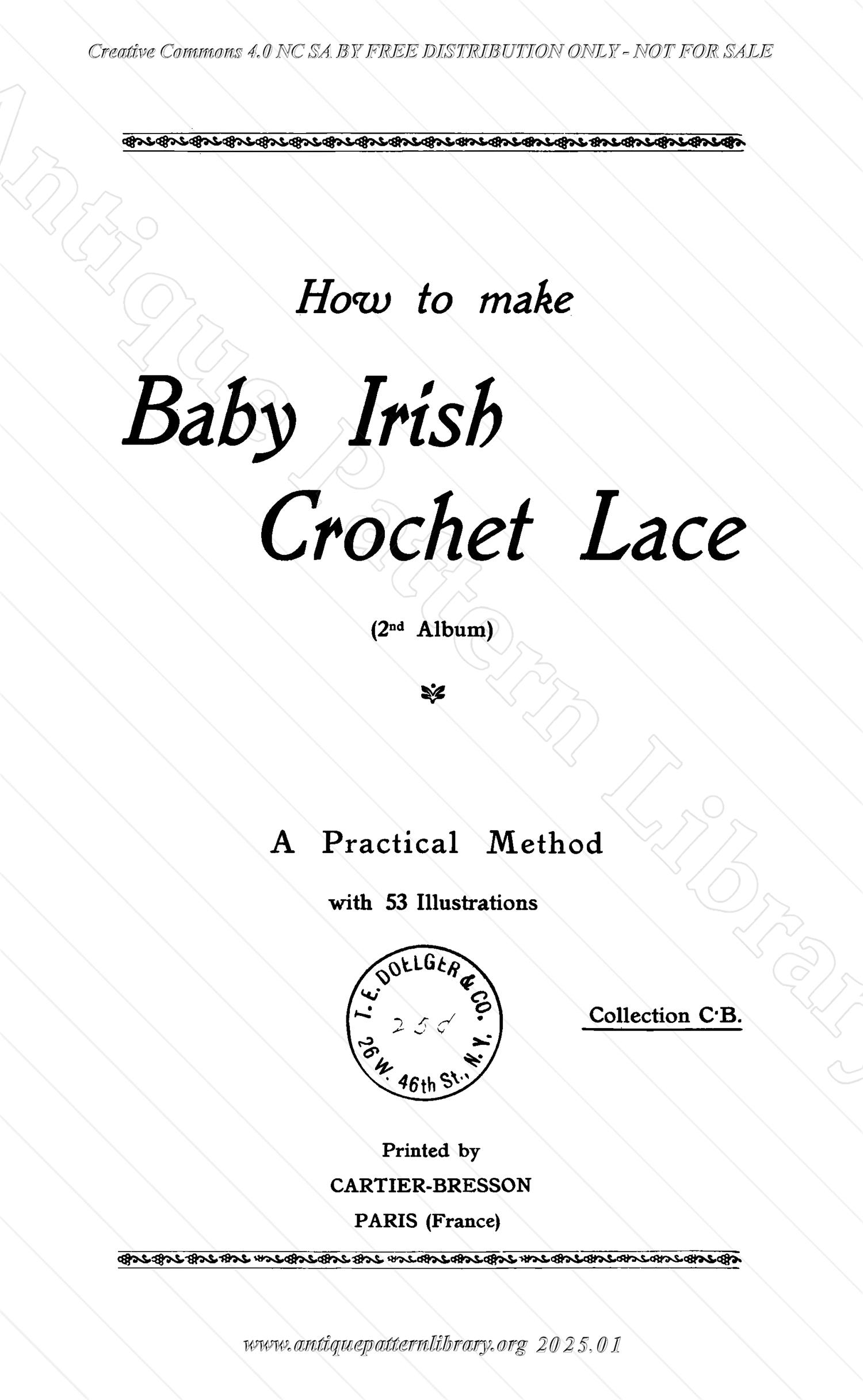 P-NK001 How to make Baby Irish Crochet Lace (2nd Album)