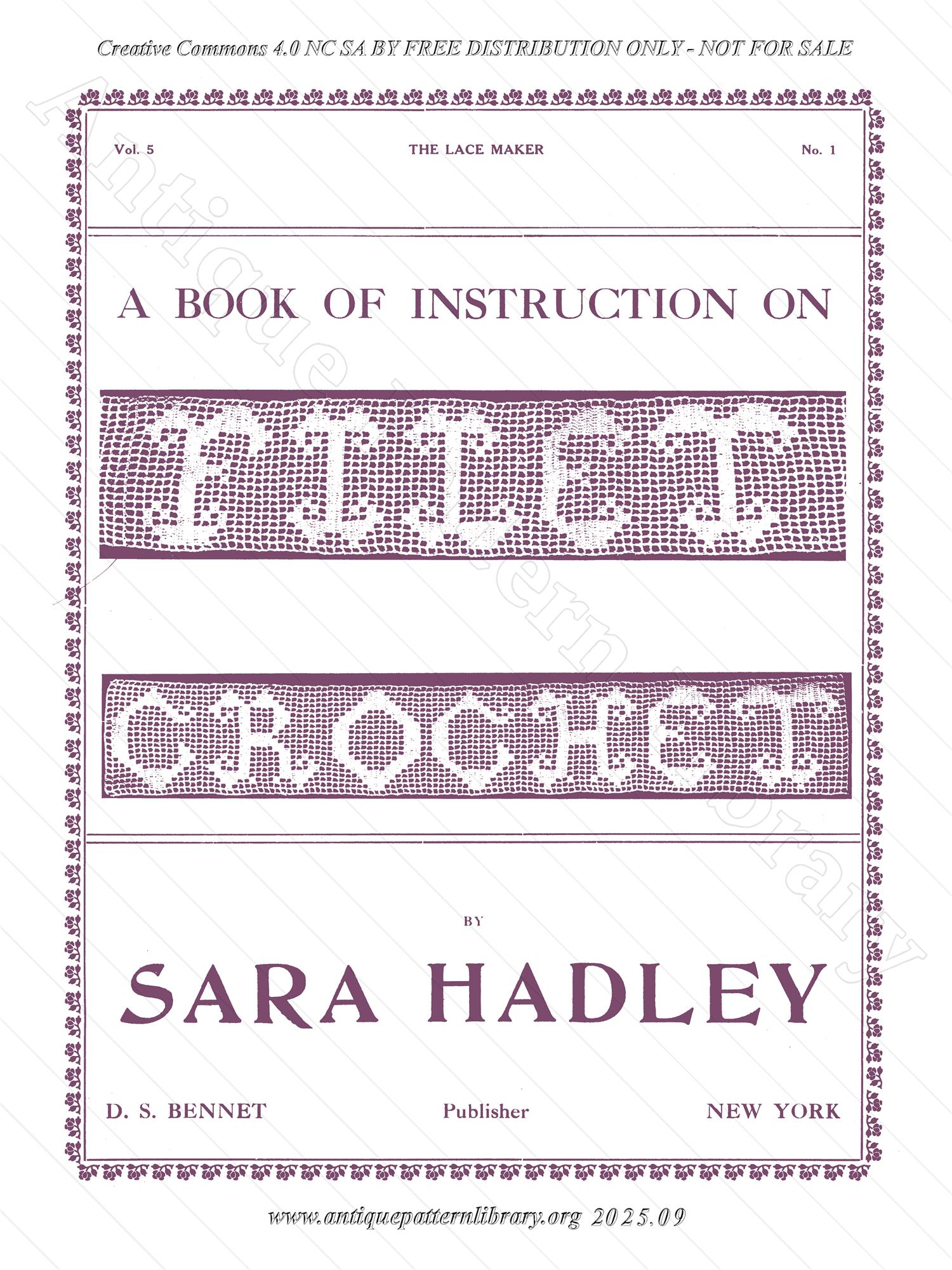 P-YS022 A Book of Instruction on Filet Crochet