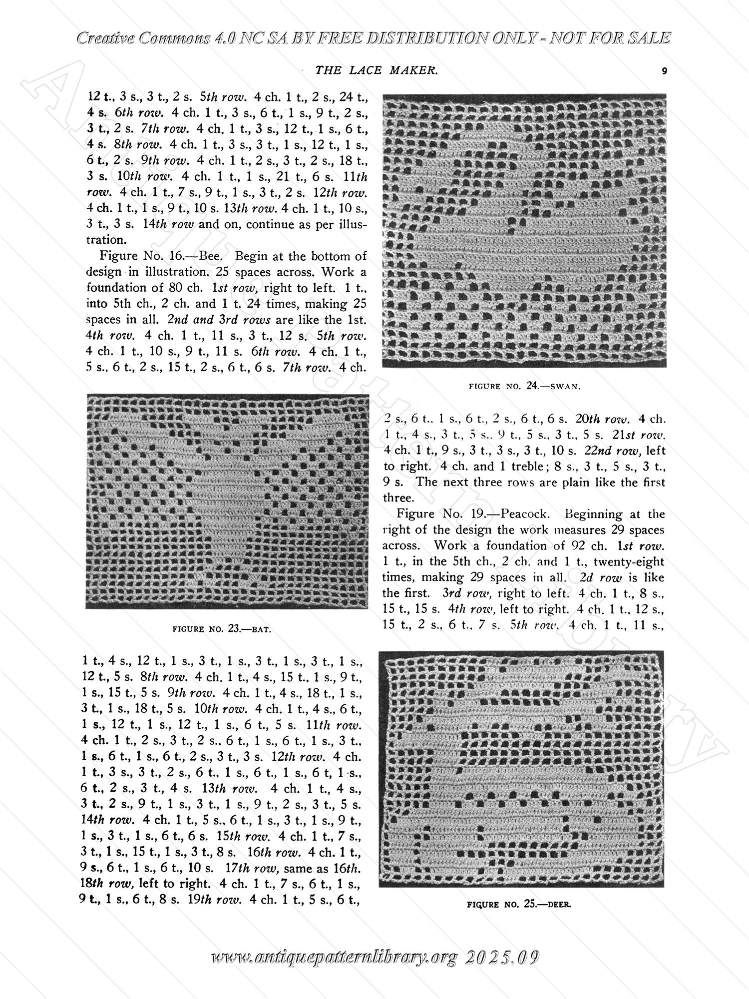 P-YS022 A Book of Instruction on Filet Crochet