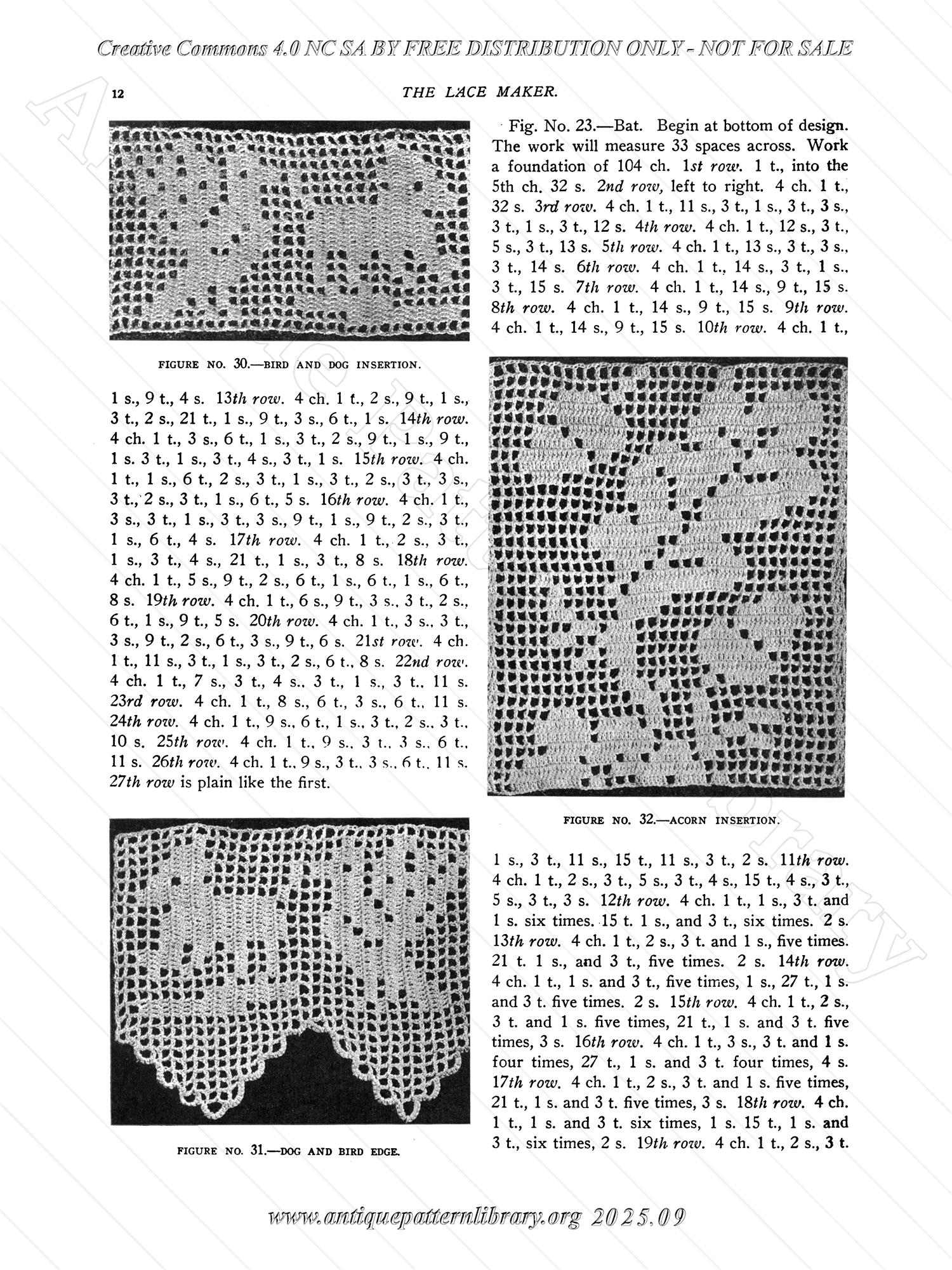 P-YS022 A Book of Instruction on Filet Crochet