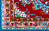 A-MH005 Tapestry design in red, turquoise, pink.