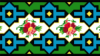 A-MH155 Muse des Familles - Border pattern in green and blue