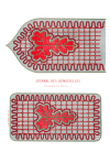 A-MH182 Journal des Demoiselles - Table runner and place mat in red and grey