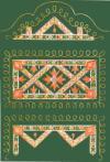 A-MH196 Journal des Demoiselles - Embroidery pattern for dark green wallet or clutch