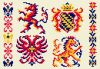 F-IS044 Heraldic motifs