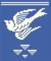 F-IS152 Blueprint bird in filet crochet.