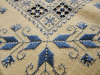 F-LU001 Table linen embroidered in blue with punto antico 