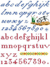 F-RZ002 Two handpainted alphabets 