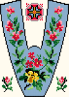 H-FW001 Small slipper with floral motifs