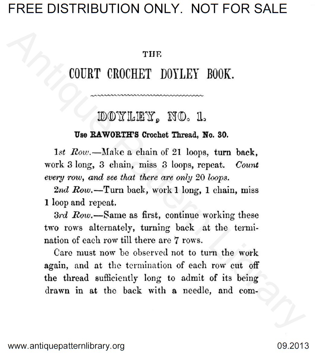 6-JA015 The Court Crochet Doyley Book
