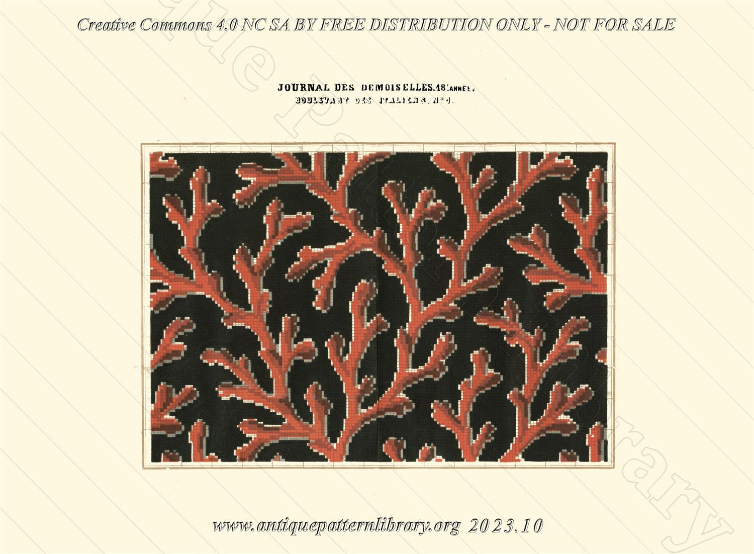 A-MH039 Red Coral repeating pattern