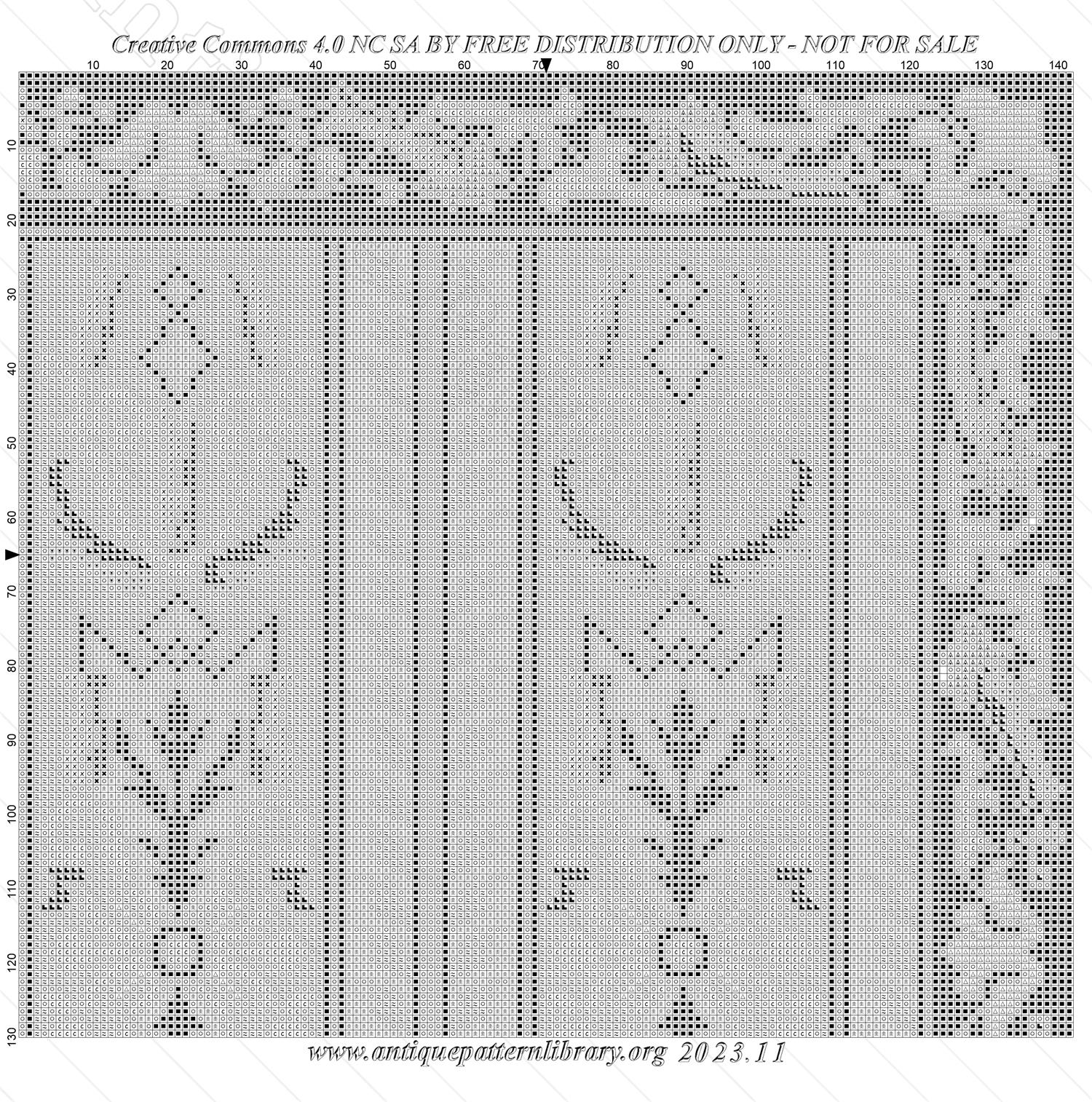 A-MH046 Quarter pattern of a square design