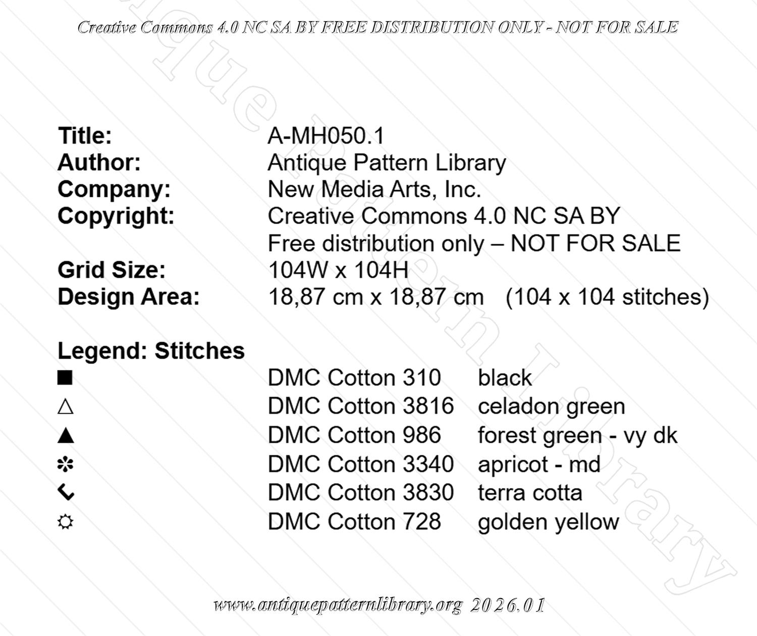 A-MH050 Three embroidery patterns