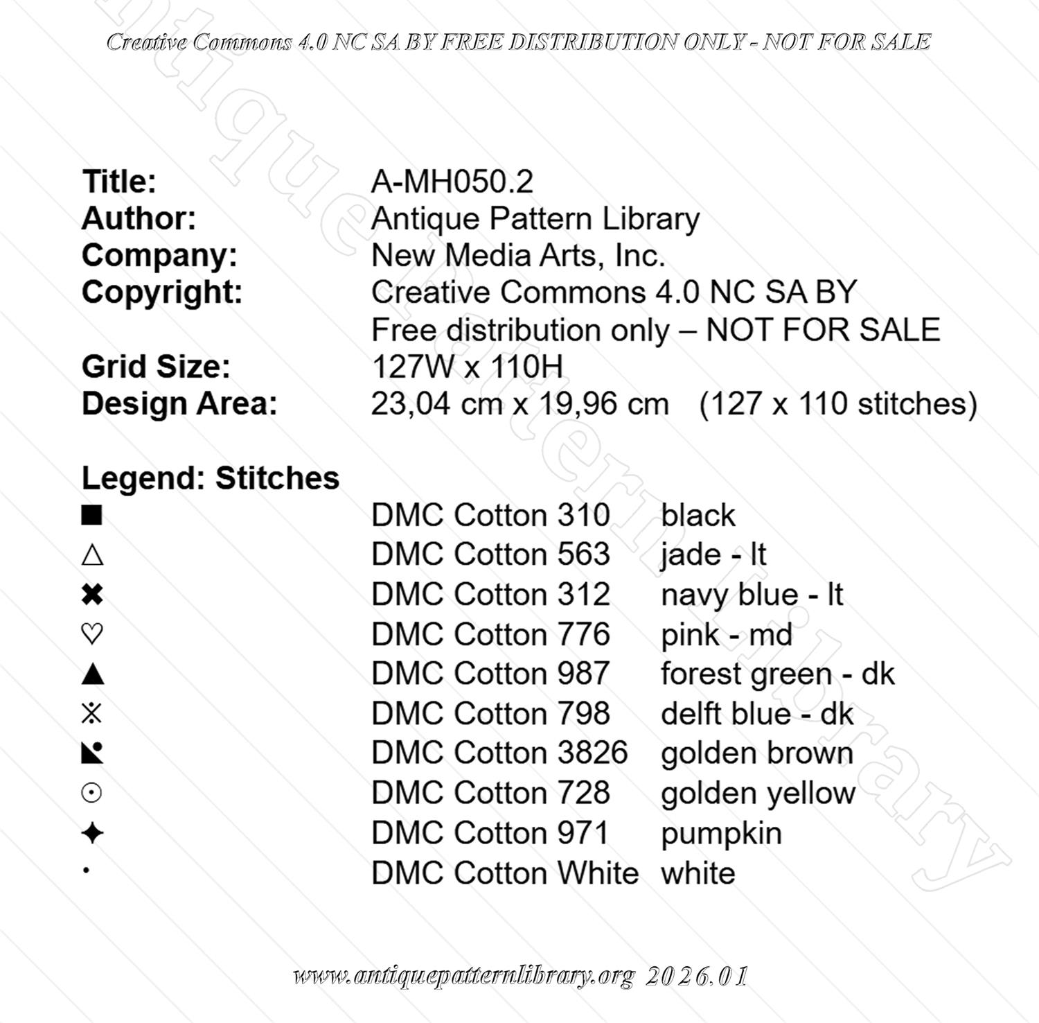 A-MH050 Three embroidery patterns