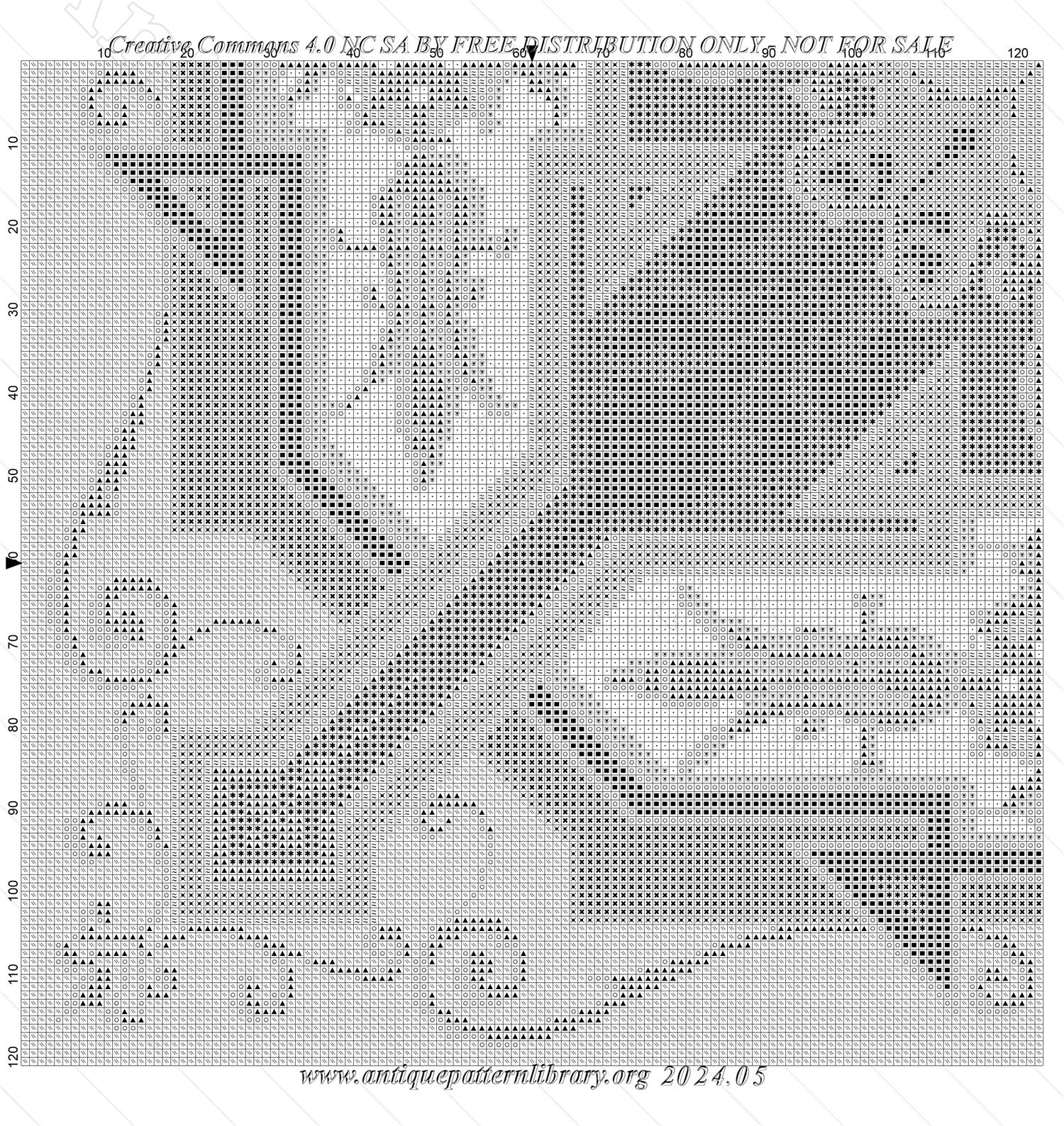 A-MH111 Quart pattern of an abstract square design