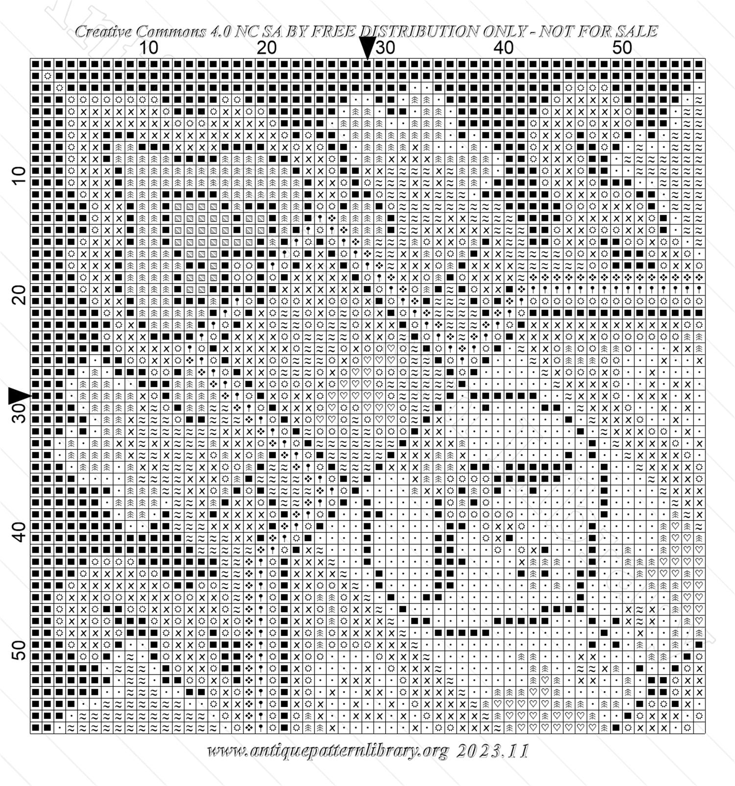 A-MH112 Small square quarter pattern