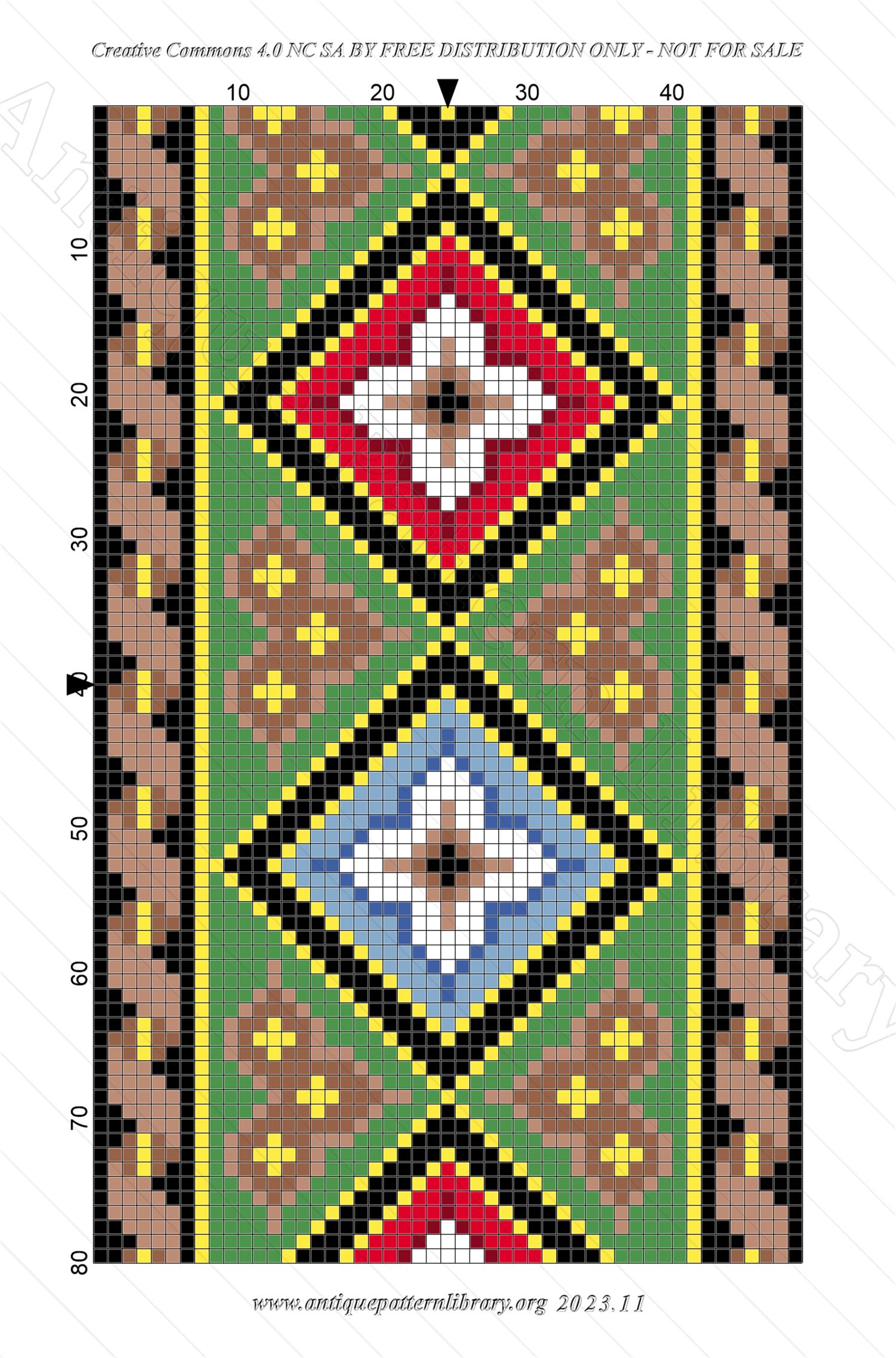 A-MH124 Border design with crosses
