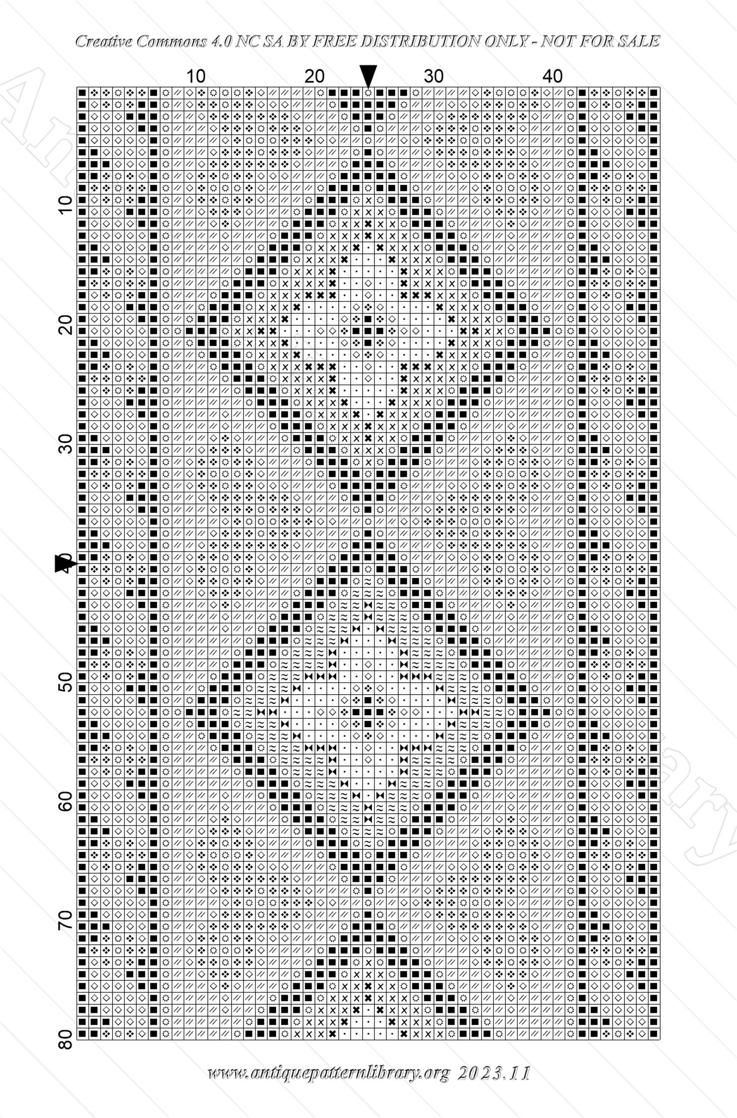 A-MH124 Border design with crosses