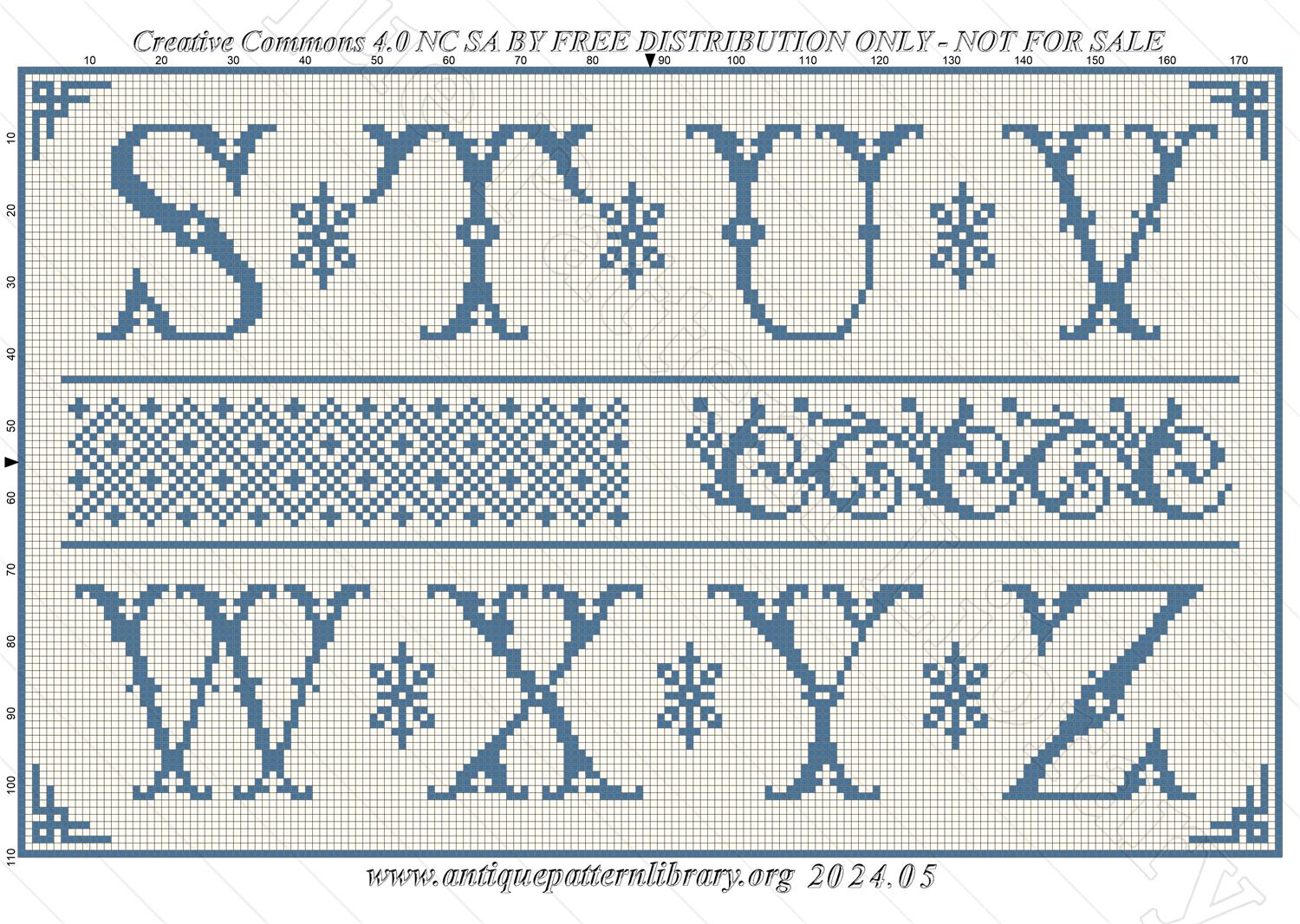 B-SW054 Alphabets de Broderie No. 263