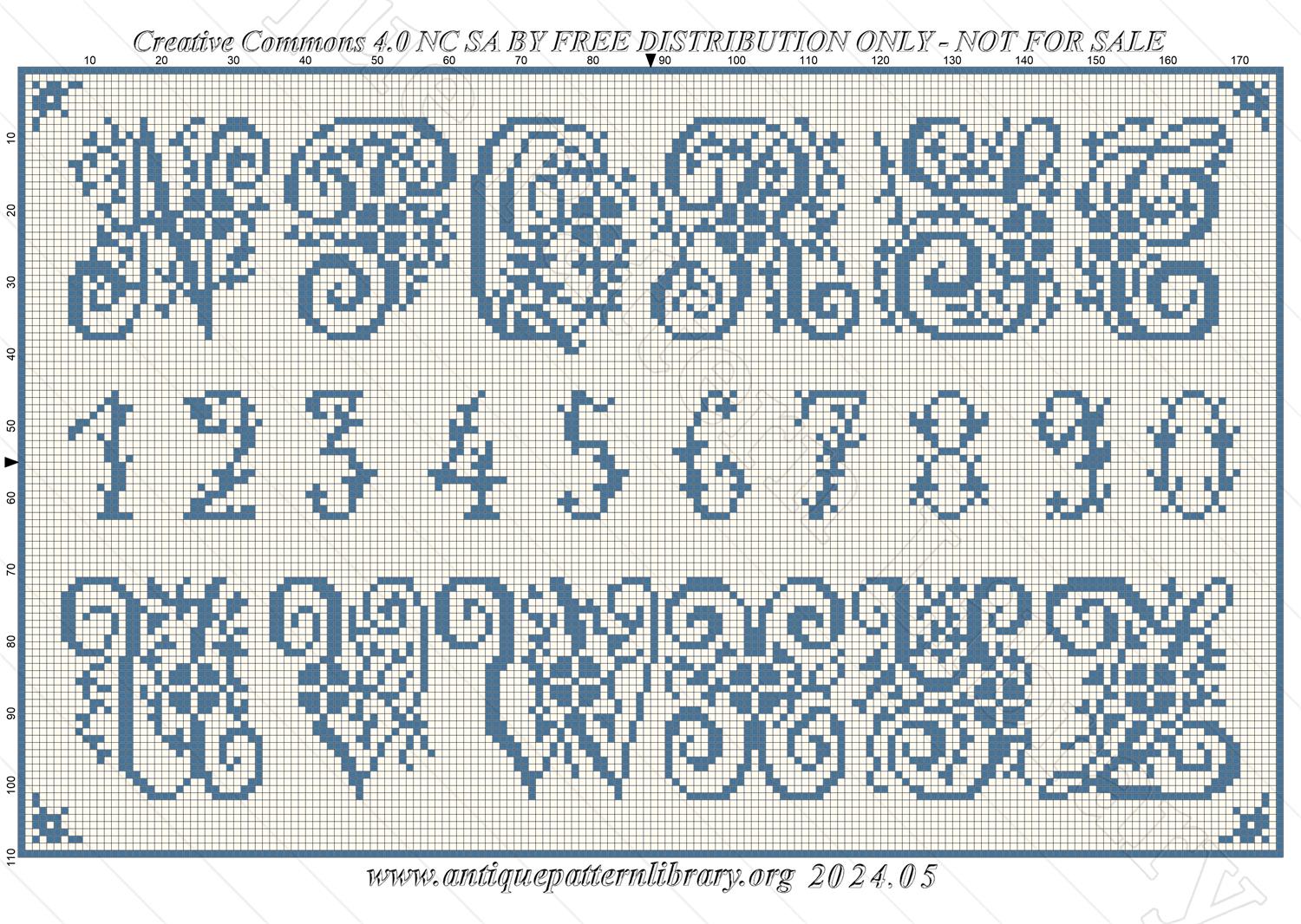 B-SW054 Alphabets de Broderie No. 263