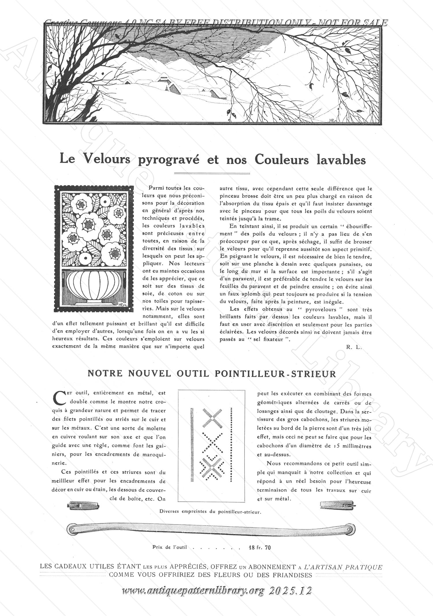 B-YS058 L'Artisan Pratique 210