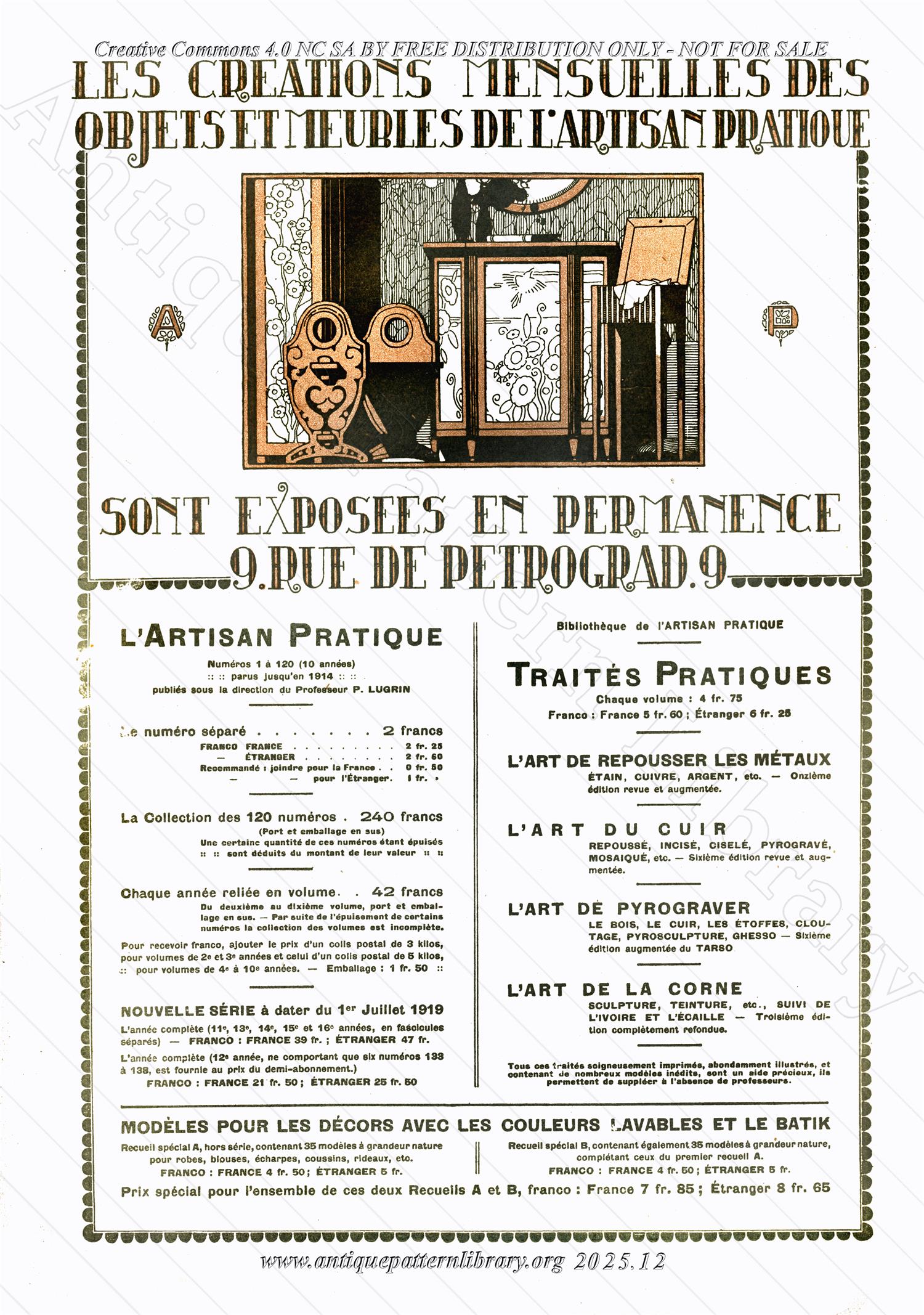 B-YS058 L'Artisan Pratique 210