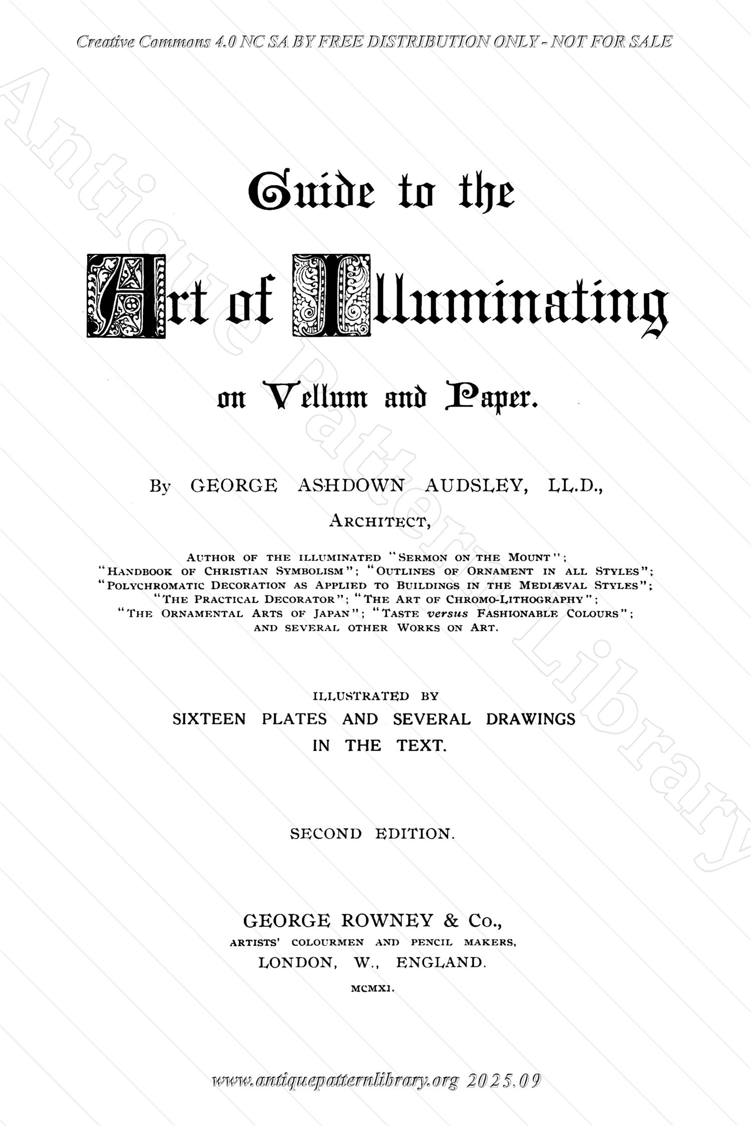 B-YS080 Guide to the Art of Illuminating on Vellum and Paper