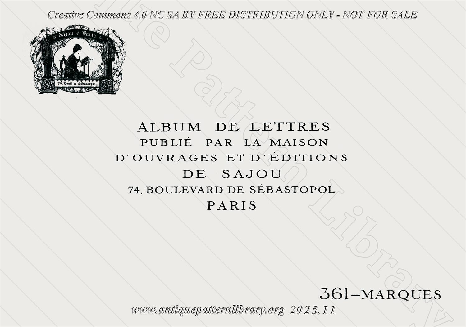 B-YS091 Album de Lettres