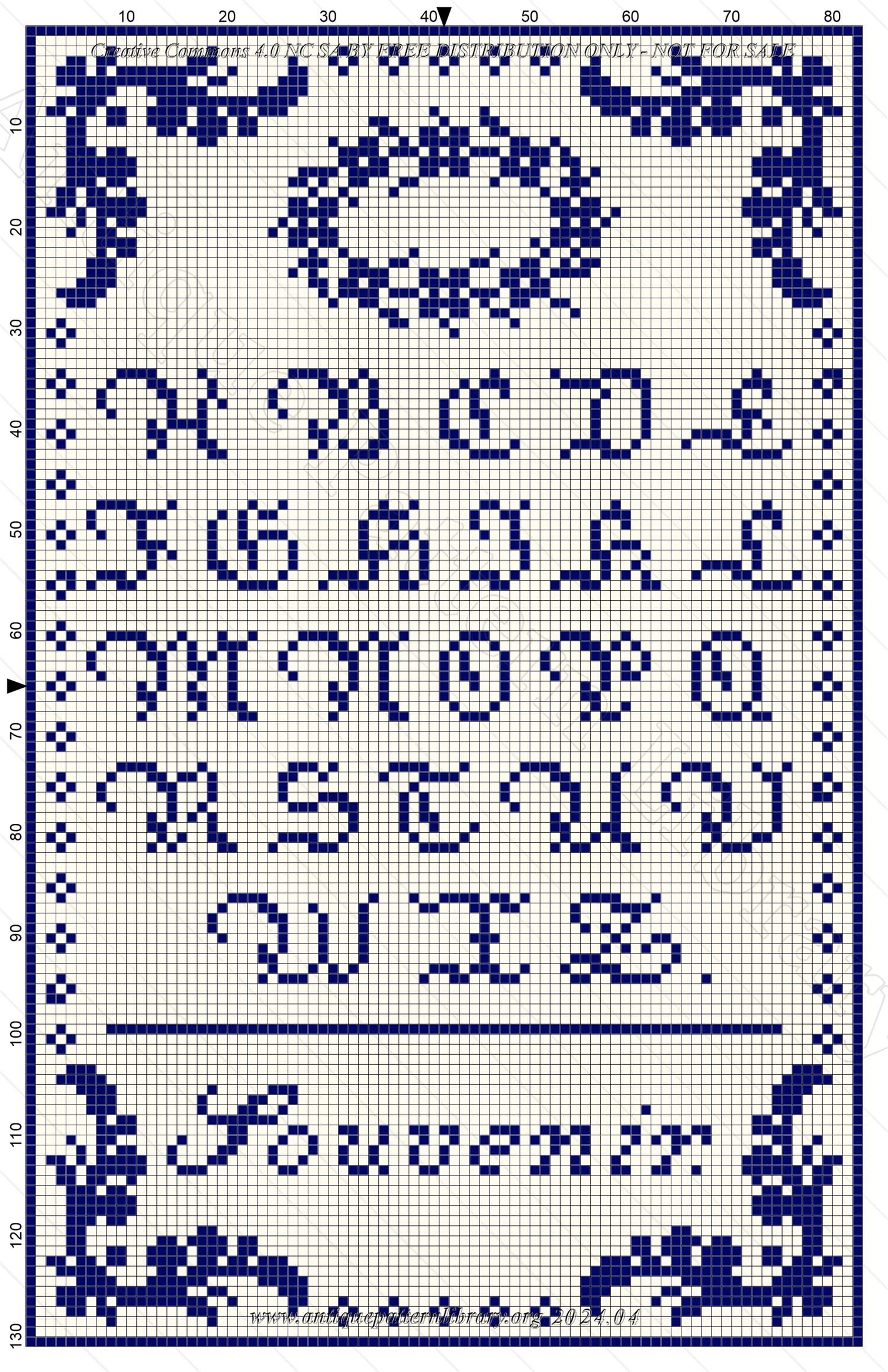 C-PR009 Alphabets Varis pour Broderie, Crochet, Tapisserie, etc.