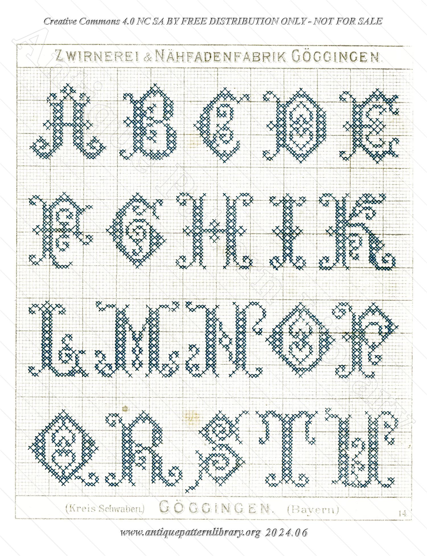 C-SW006 Alphabet Vorlagen fr Baumwoll Stickerei 