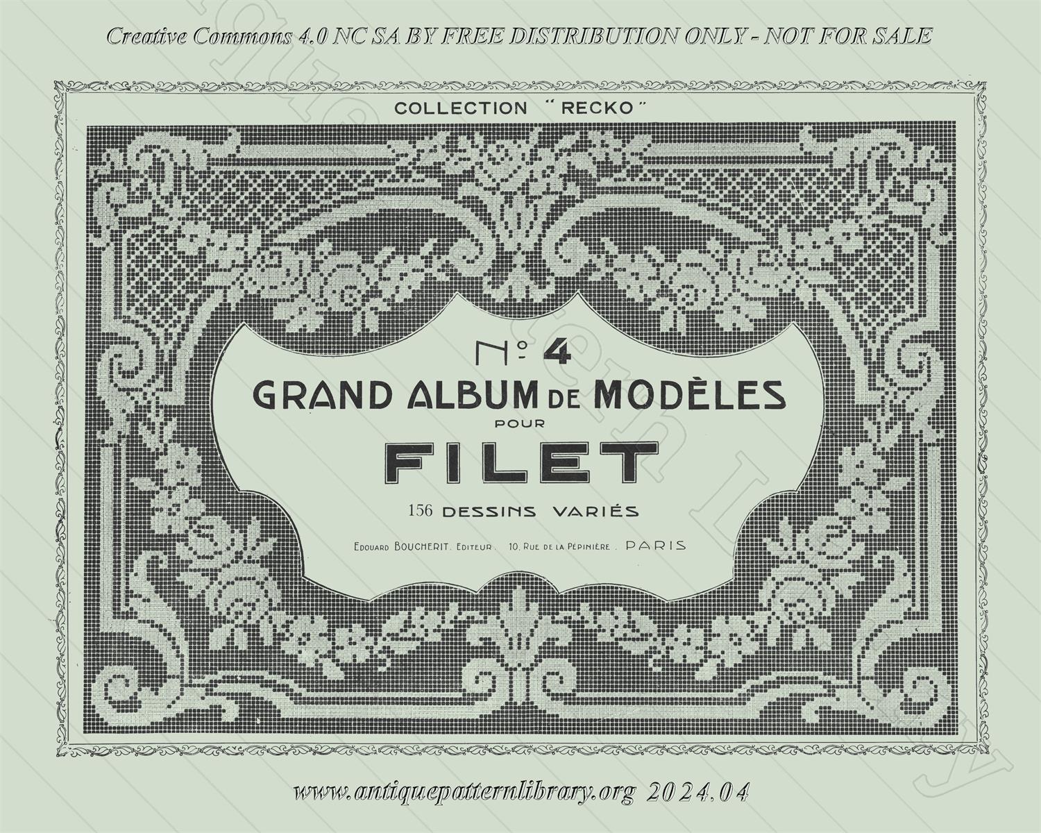 C-TT002 Grand Album de Modles pour Filet No. 4