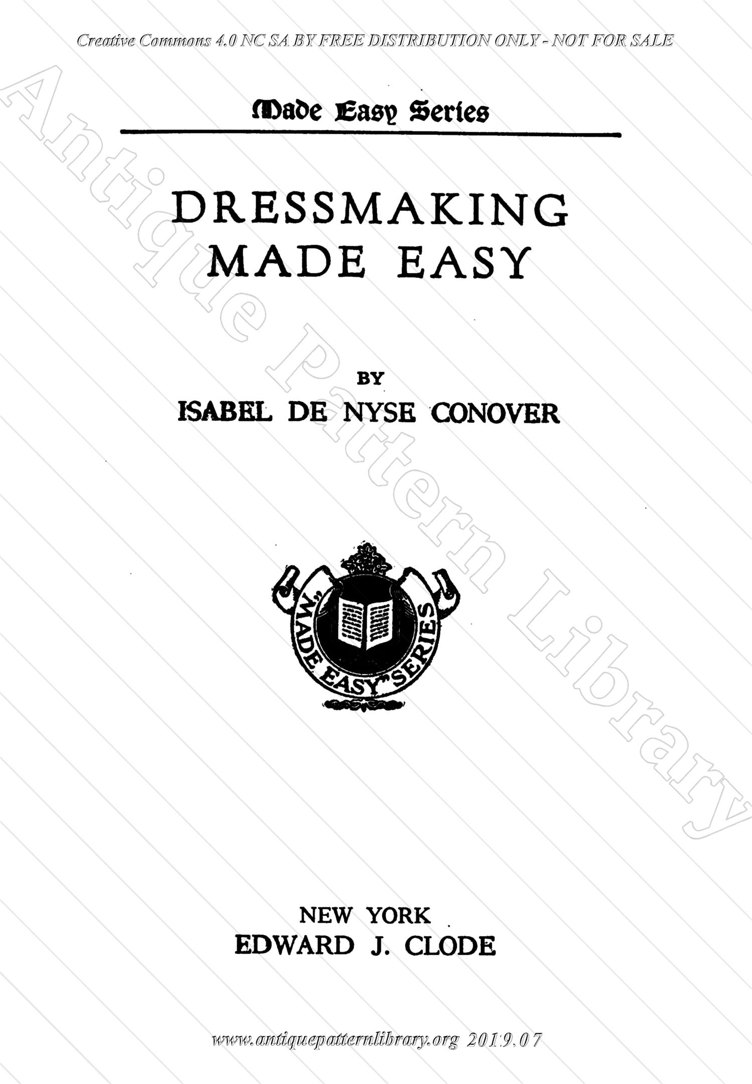 C-YS628 Dressmaking Made Easy