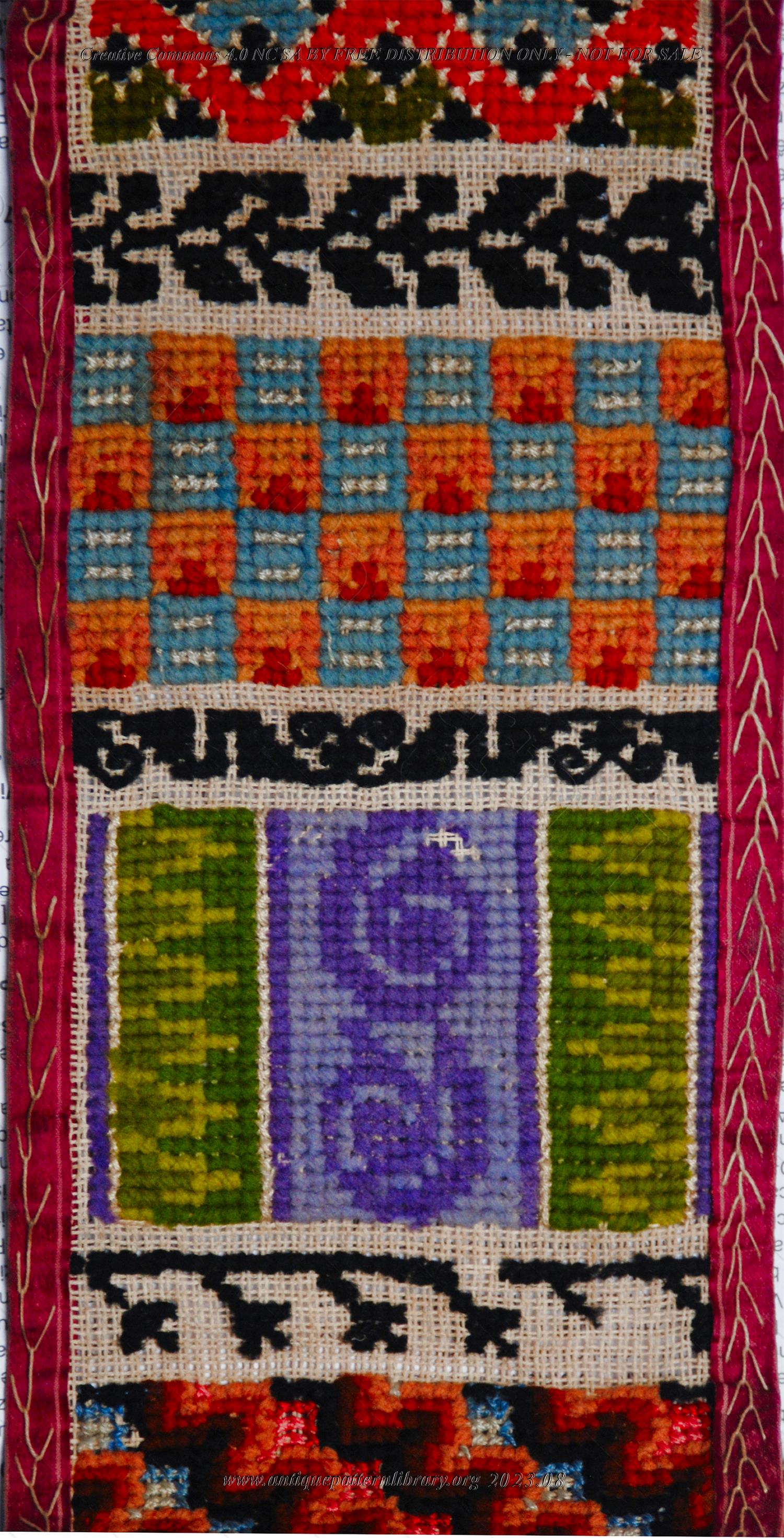 F-EL002 Berlin woolwork sampler