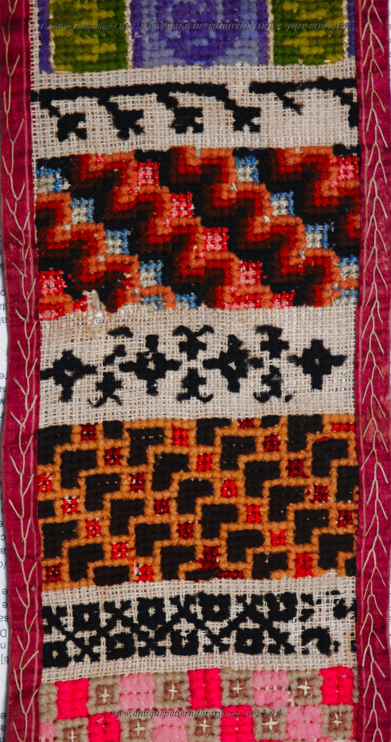 F-EL002 Berlin woolwork sampler