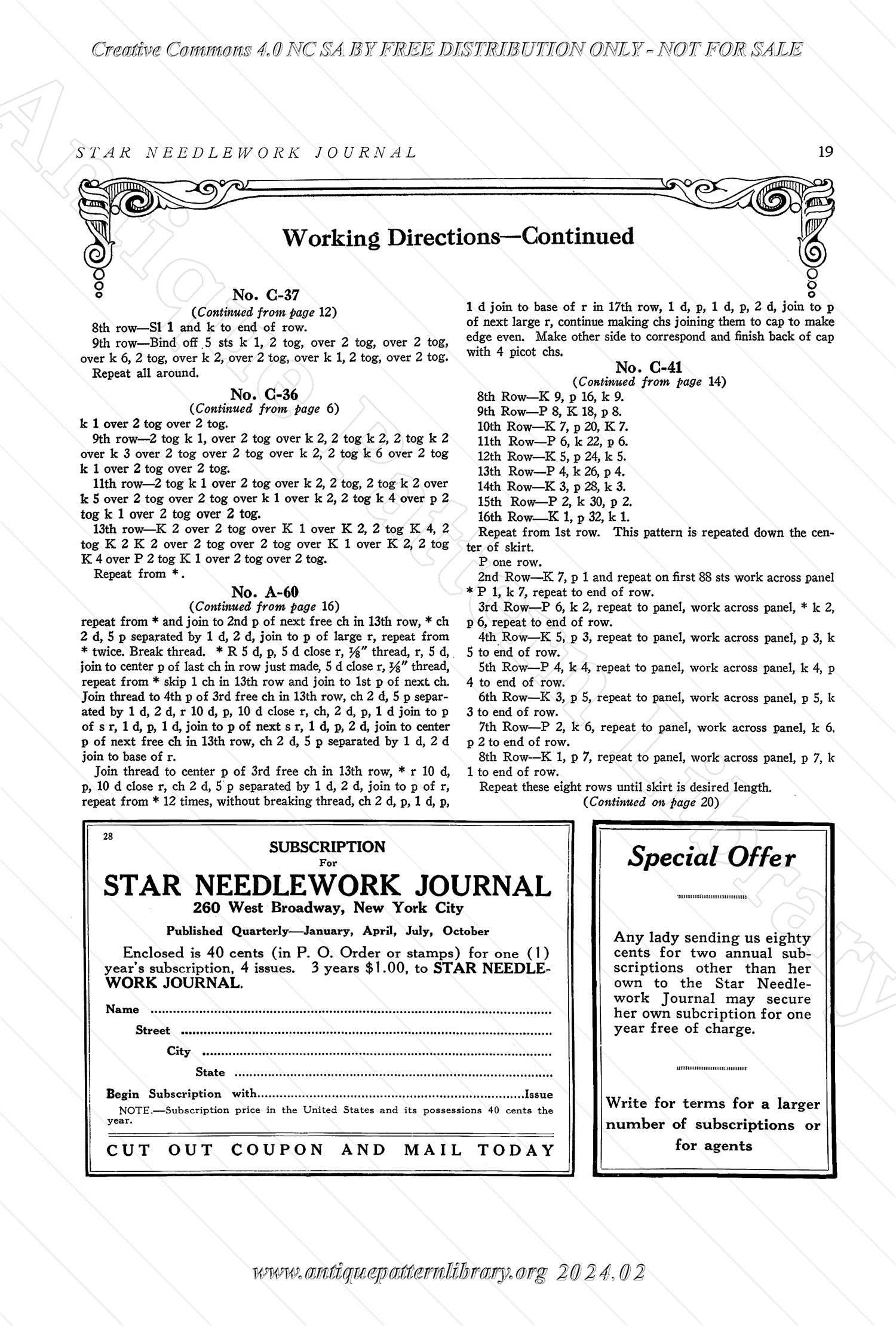 F-IS131 Star Needlework Journal 