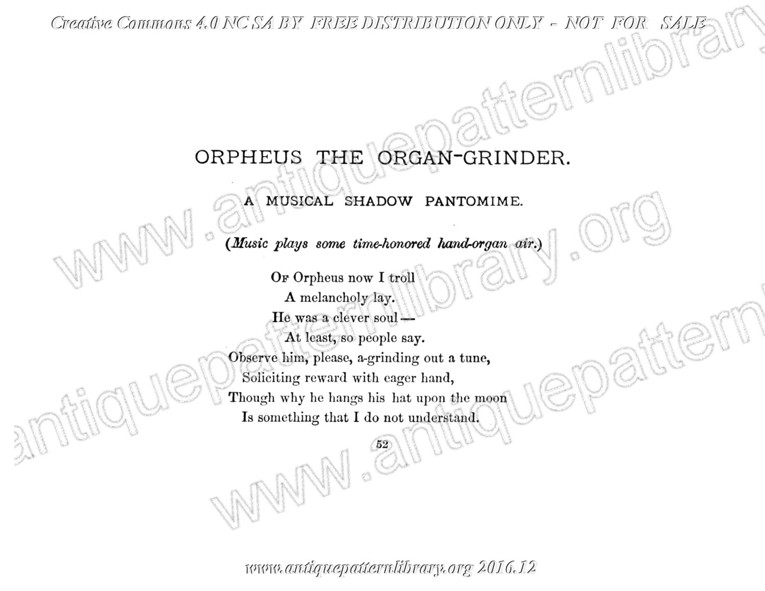F-WM044 Orpheus the Organ Grinder