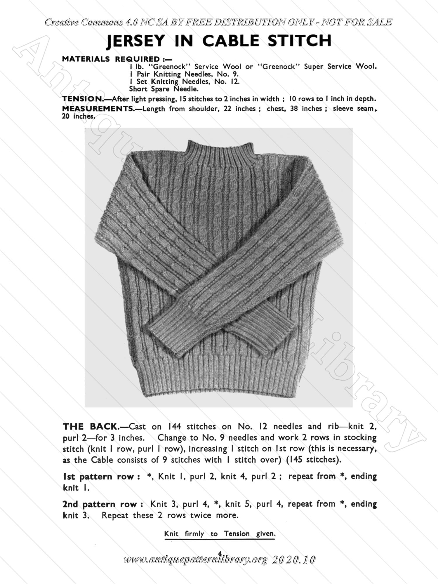 F-WM176 Knitted Comforts for Sailors, Soldiers and Airmen 